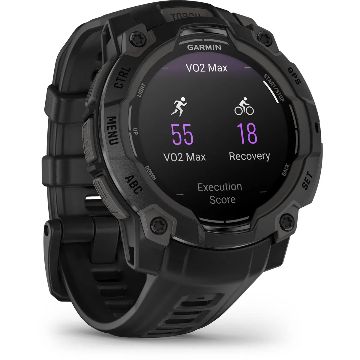 Garmin Instinct 3 45mm AMOLED Multisport-Smartwatch, 1,2" Display, 18 Tage Akkulaufzeit, 80+ Sport-Apps, Navigation, LED-Taschenlampe, wasserdicht
