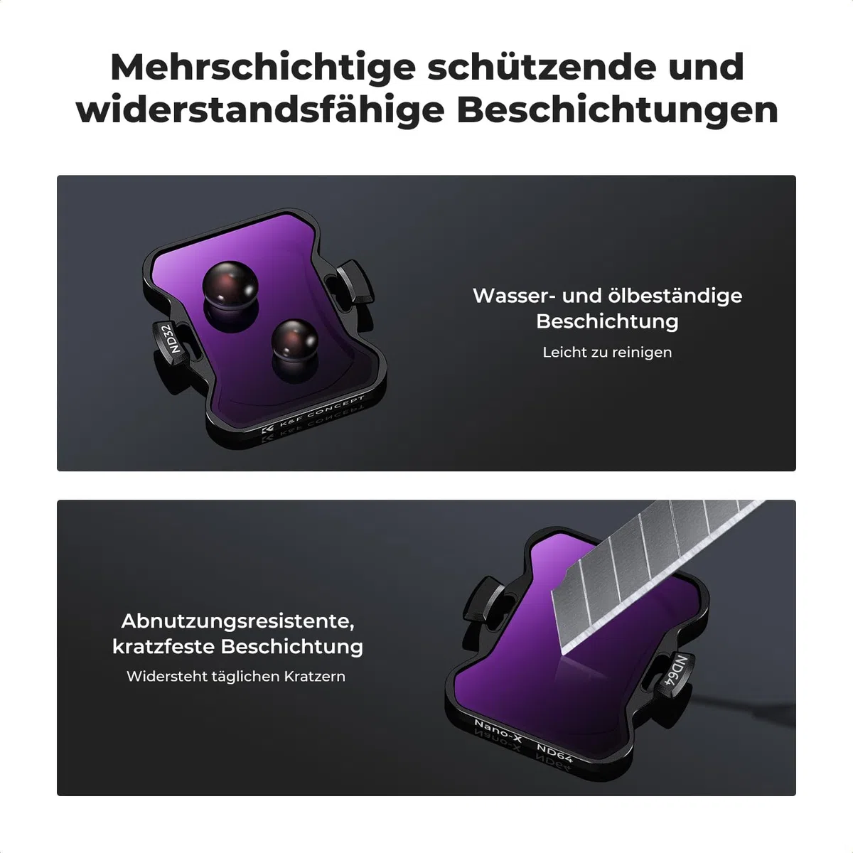 K&F CONCEPT Avata 2 ND Filter Set, ND8 ND16 ND32 ND64 Filter 4 Stück kompatibel mit DJI Avata 2