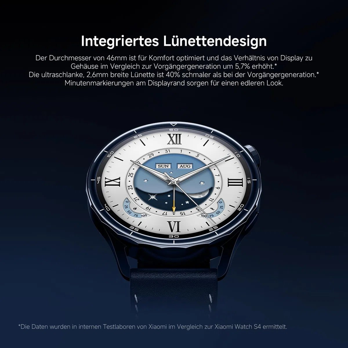 XIAOMI Watch S5 46mm Smartwatch 1,48" AMOLED Fitness-Tracker Herzfrequenz Schlafüberwachung 21 Tage Akku Dualband-GPS NFC Schwarz