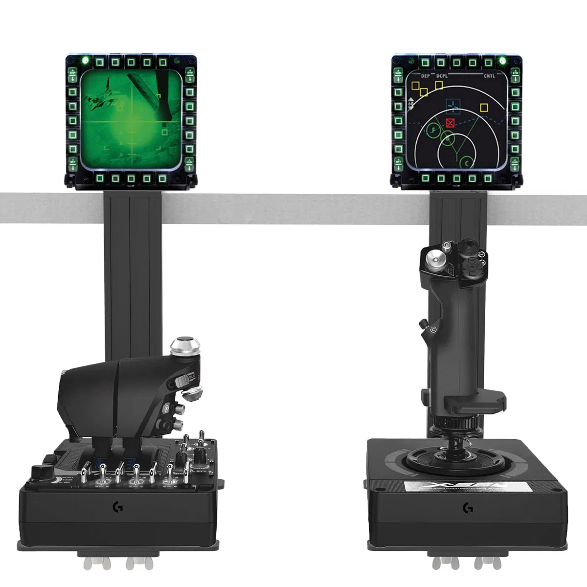 Hikig Desktop-Halterung für Logitech, Thrustmaster und VKB Hotas Joysticks, kompatibel mit X52/X52 Pro/X56/X56 Rhino und mehr, 2 Stück