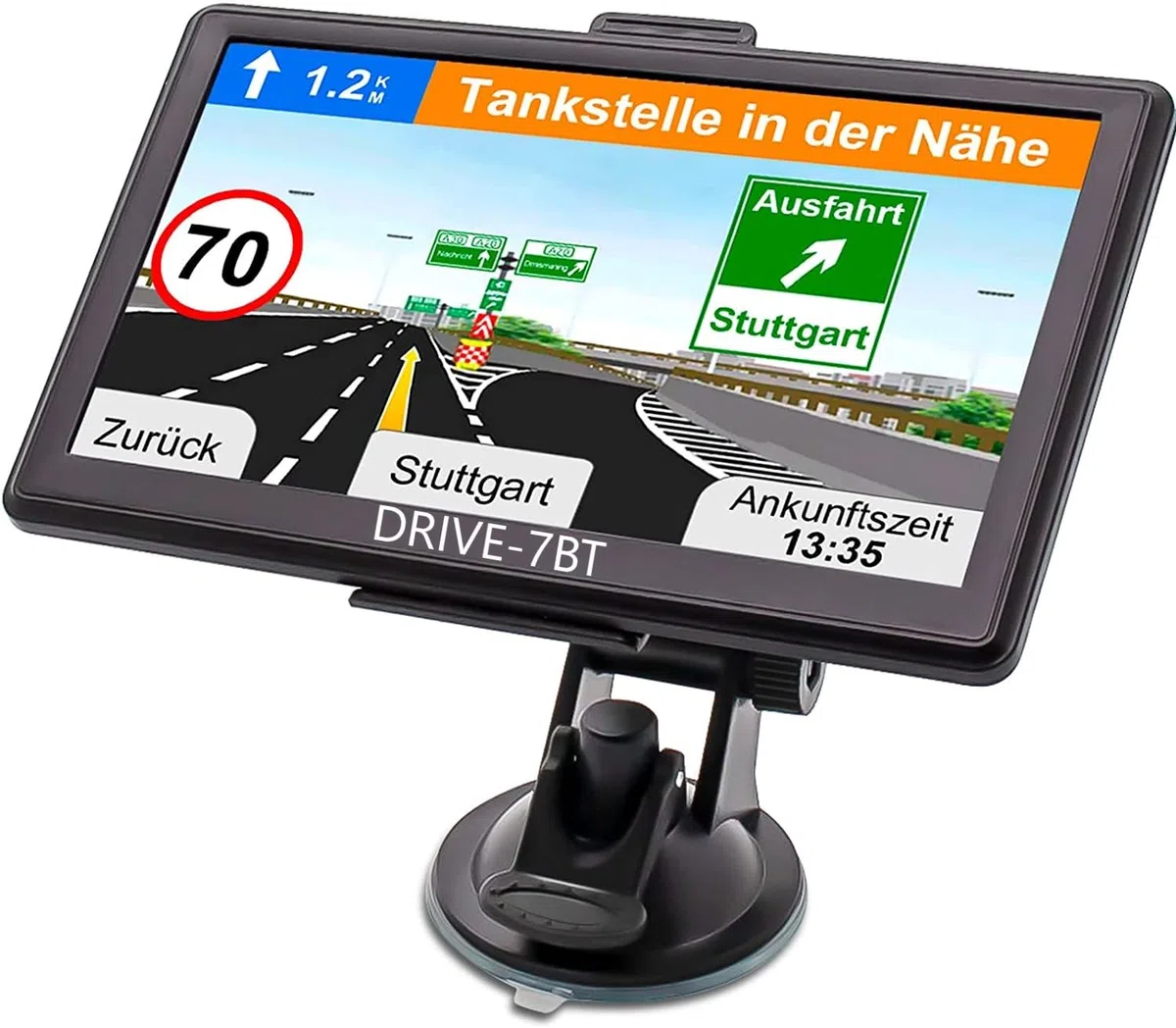 7 Zoll GPS Navigationsgerät Navi Drive 7BT Bluetooth für LKW, PKW lebenslange Updates