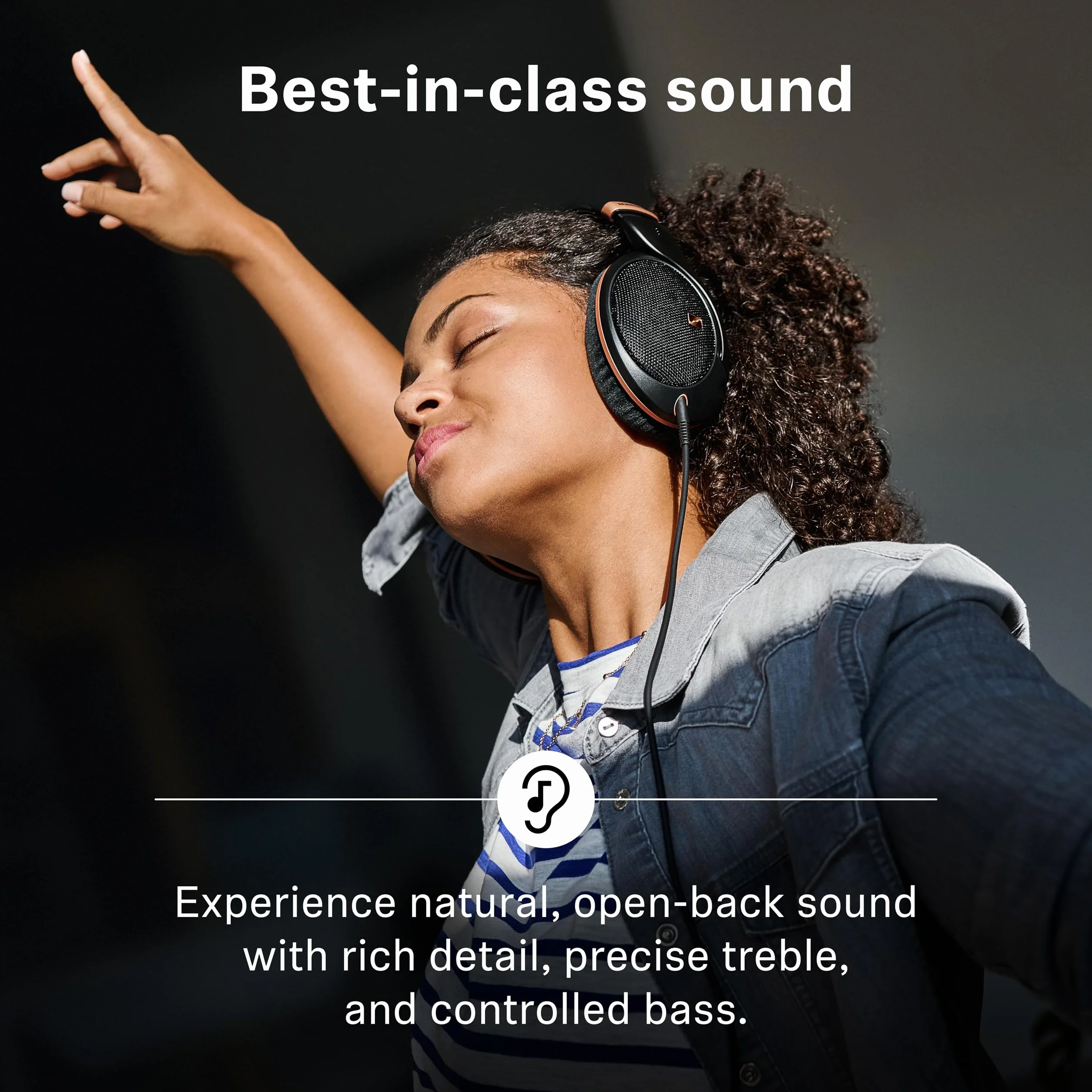 Sennheiser HD 505 Over-Ear Kopfhörer mit Kabel, Headphones mit transparentem Klang & präzisem Bass, mehr Komfort, Studio-Kopfhörer für Musik, Gaming, Audiophile, Studenten, Reisen, Copper-Edition