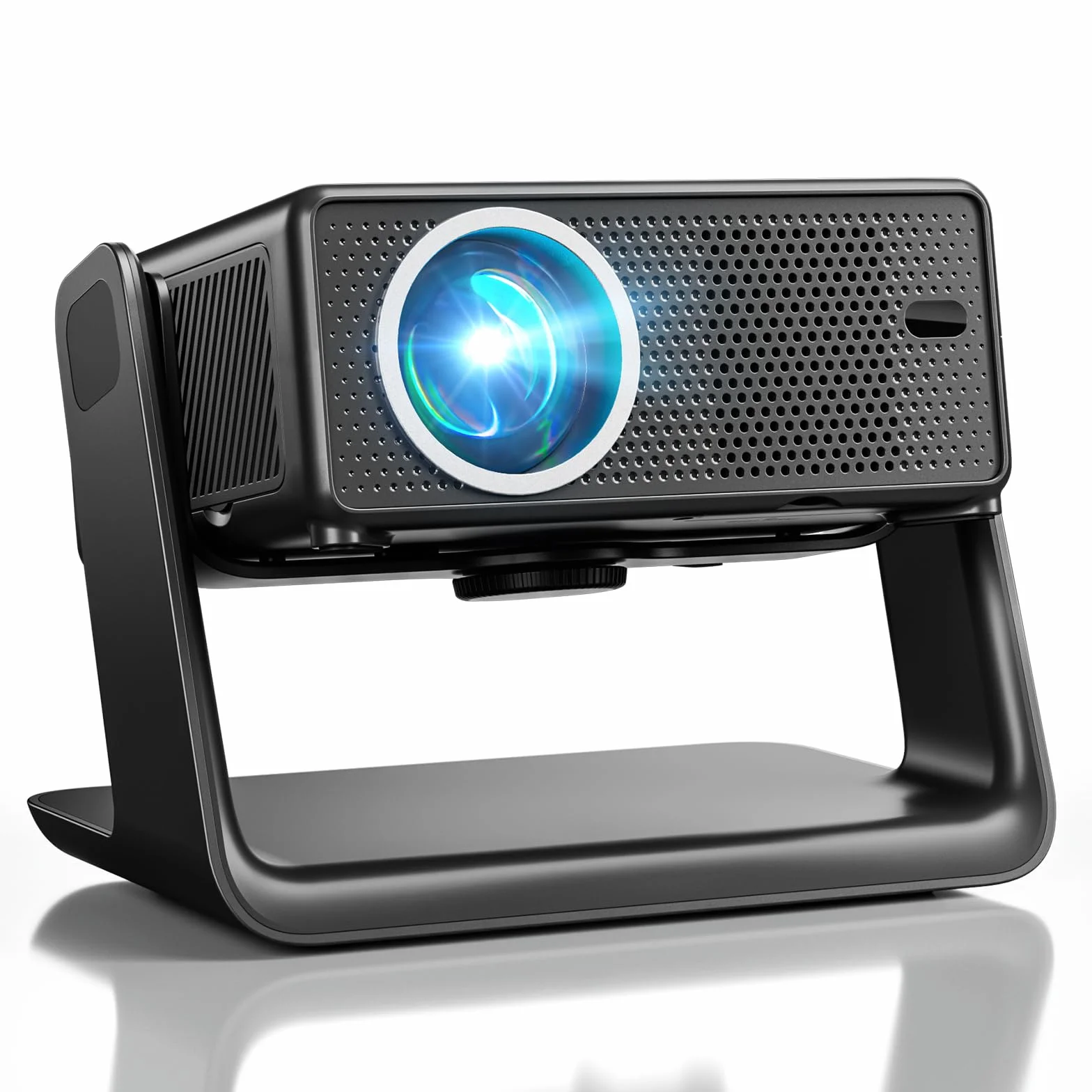 Mini Beamer 4K unterstützt Native 1080P, 28000 Lumen, WLAN 6, Bluetooth, elektrischer Fokus, 4D Keystone, kompatibel mit Netflix