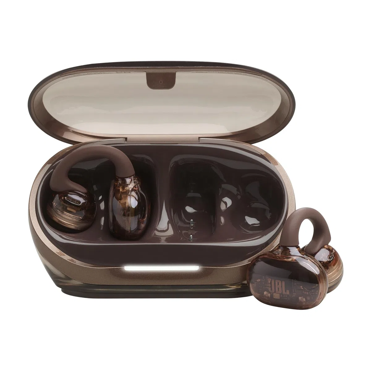 JBL Soundgear Clips Open-Ear-Kopfhörer, Ghost Copper | SonicArc Design, 32 Stunden Spielzeit, 4 Beamforming-Mikrofone, IP54 wasser- und staubgeschützt, OpenSound-Technologie