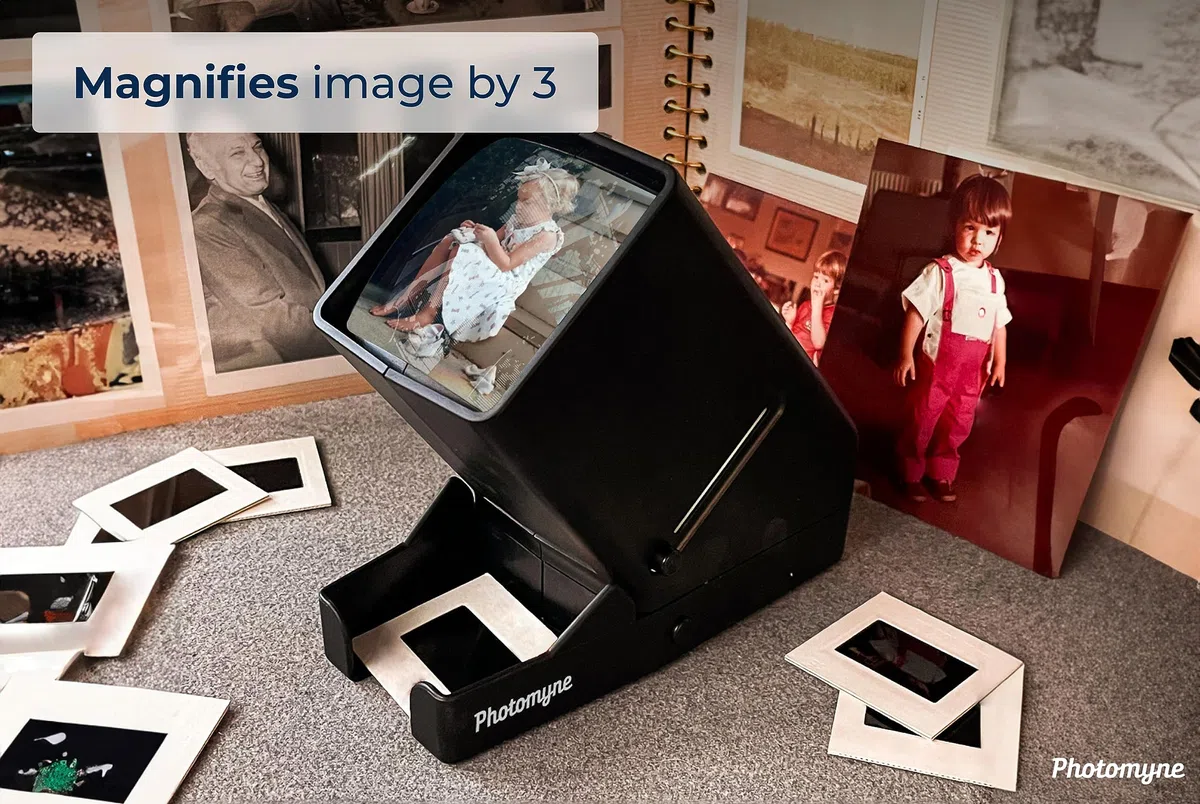 Film-Negativ-Betrachter mit 3-facher Vergrößerung, LED-Licht, USB- oder batteriebetrieben, 35 mm