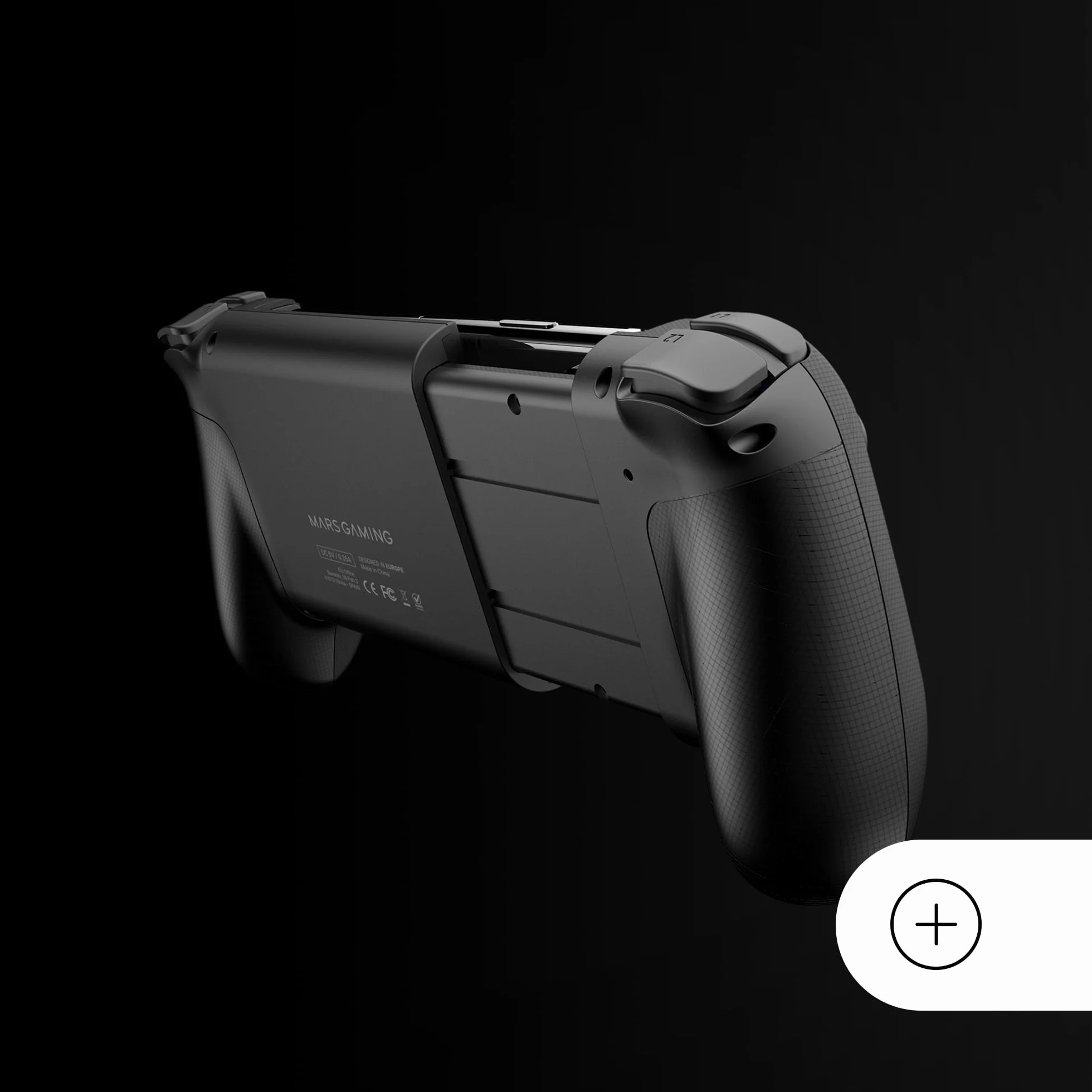 Mars Gaming MGPX, Bluetooth 5.0 Gamepad 2in1, RGB Neon, Dual Vibration und Turbo-Funktion, Smartphone-Halterung bis zu 6.8", Controller Kompatibilität PC, Android, iOS und Konsolen, USB-C, Schwarz