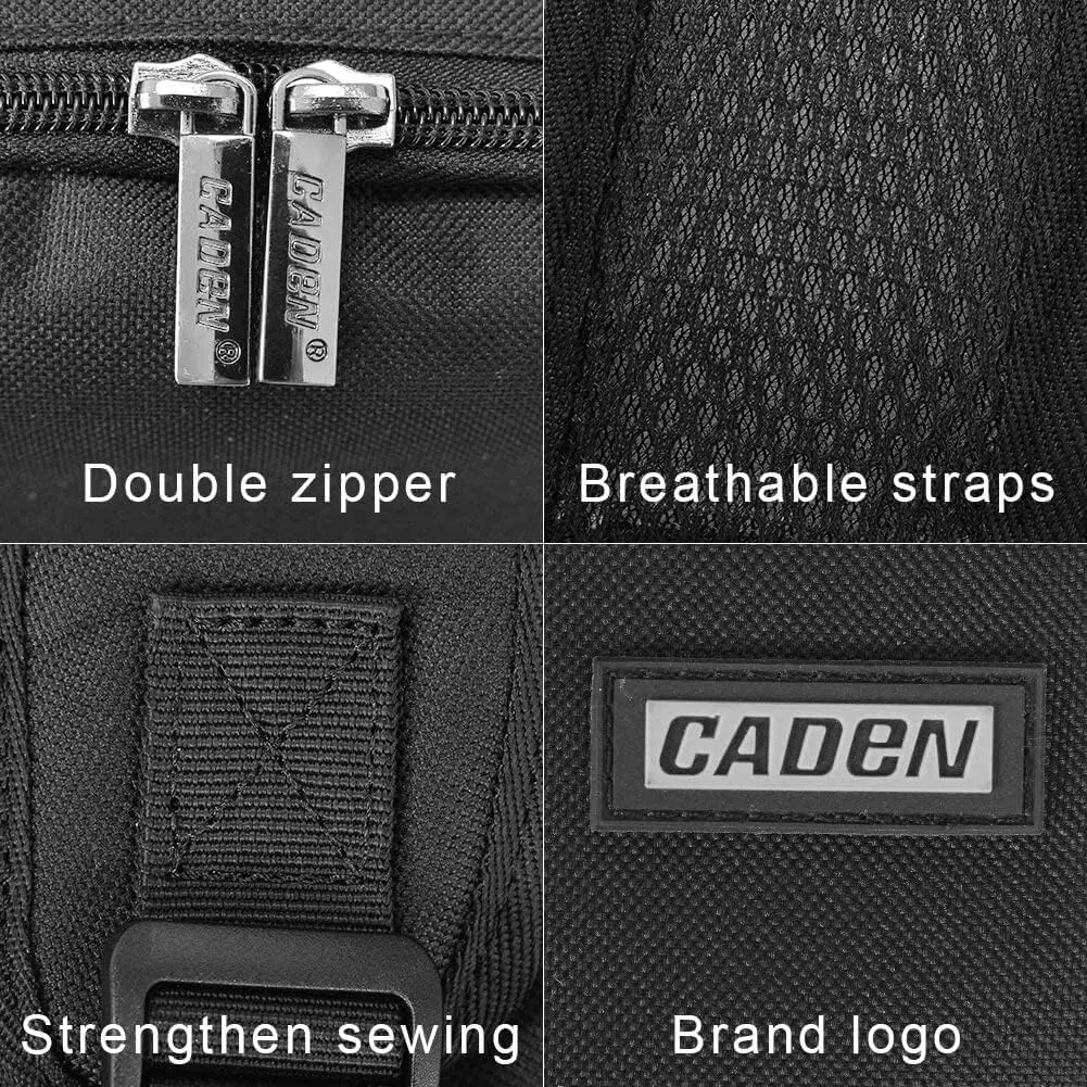 CADeN Kamerarucksack Camera Backpack Wasserabweisend Kameratasche Fototasche Kompatibel mit Sony Canon Nikon（Schwarz）
