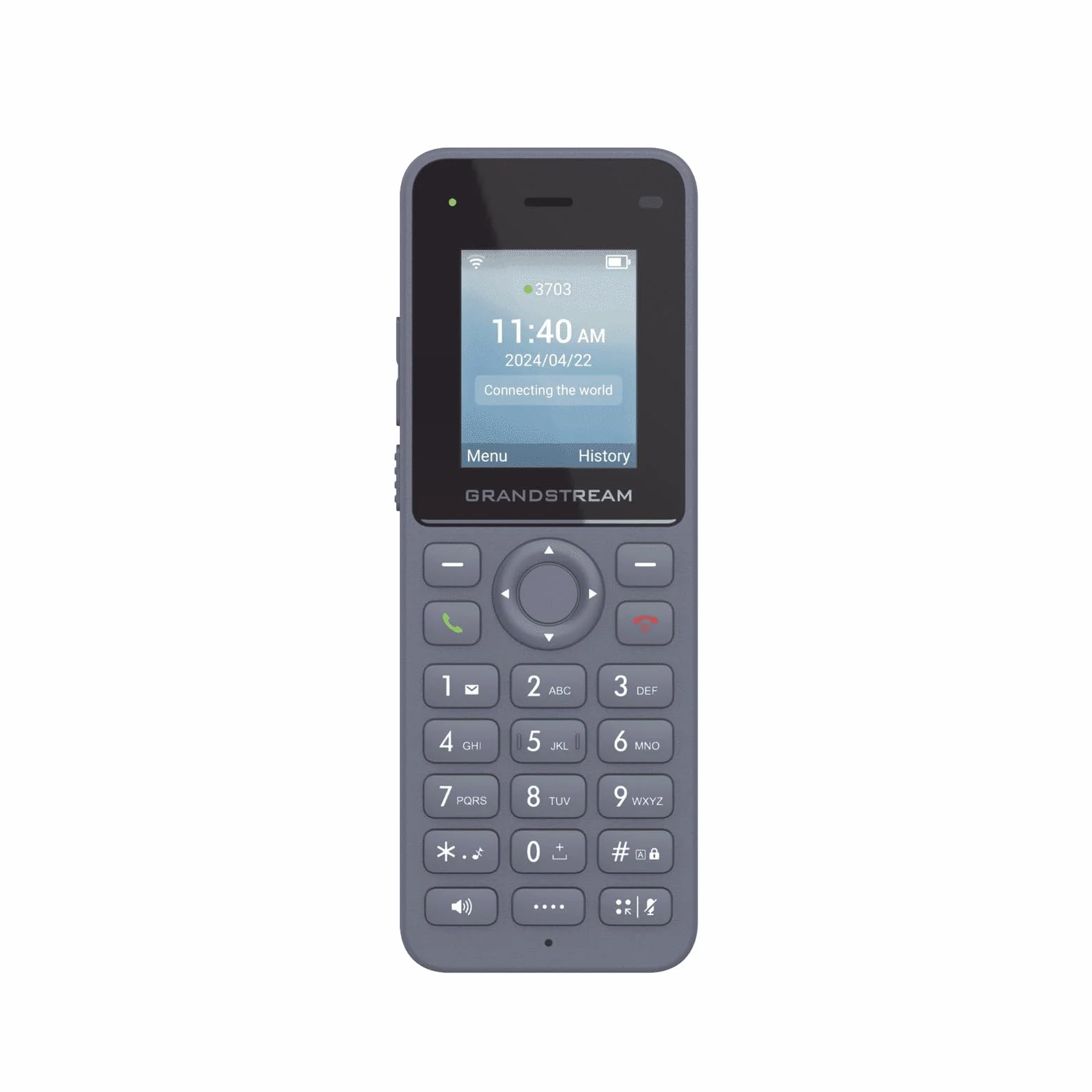 Grandstream WiFi-Handset WP816 Schnurloses Wi-Fi-IP-Telefon mit integriertem Dualband 802.11a/b/g/n/ac/ax und 6 Stunden Sprechzeit.