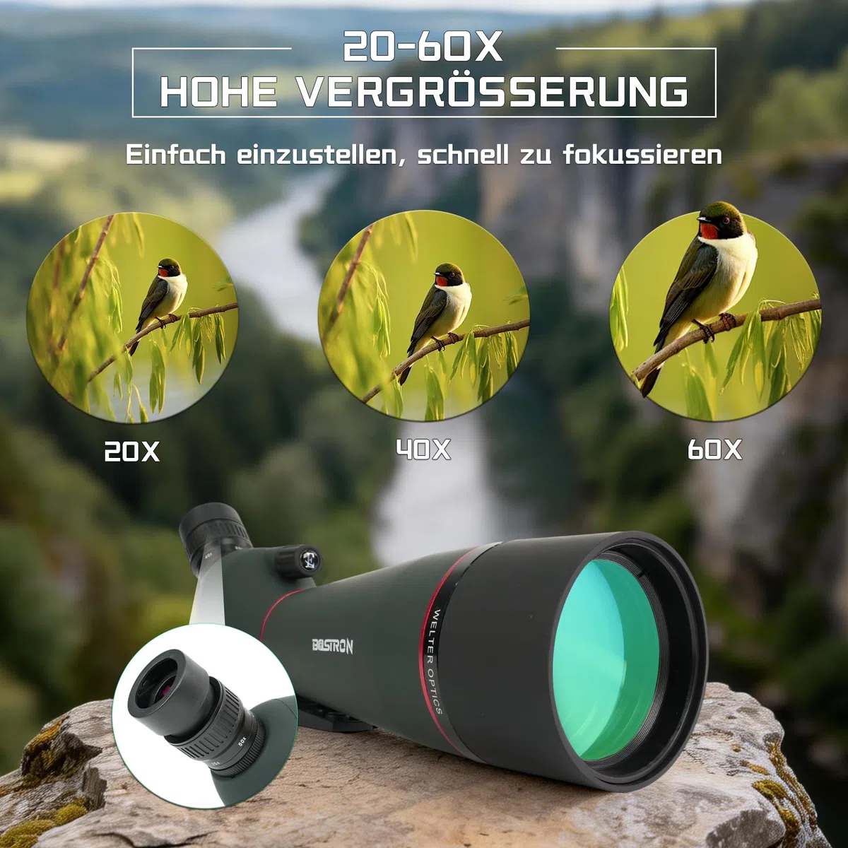 25-75x100 Spektive mit stativ für Spektive mit stativ für Zielübung Vogelbeobachtung