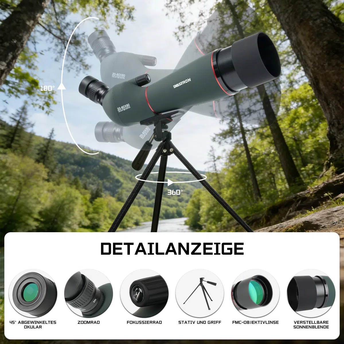 25-75x100 Spektive mit stativ für Spektive mit stativ für Zielübung Vogelbeobachtung