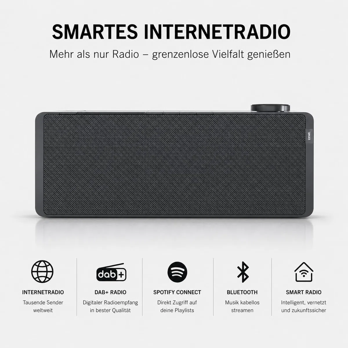 Loewe klang s1 basaltgrau, Stereo Smartradio, 80 Watt, DAB, DAB+, UKW, Audio Streaming, Bluetooth, USB, Internetradio, Digitalradio, WLAN Radio
