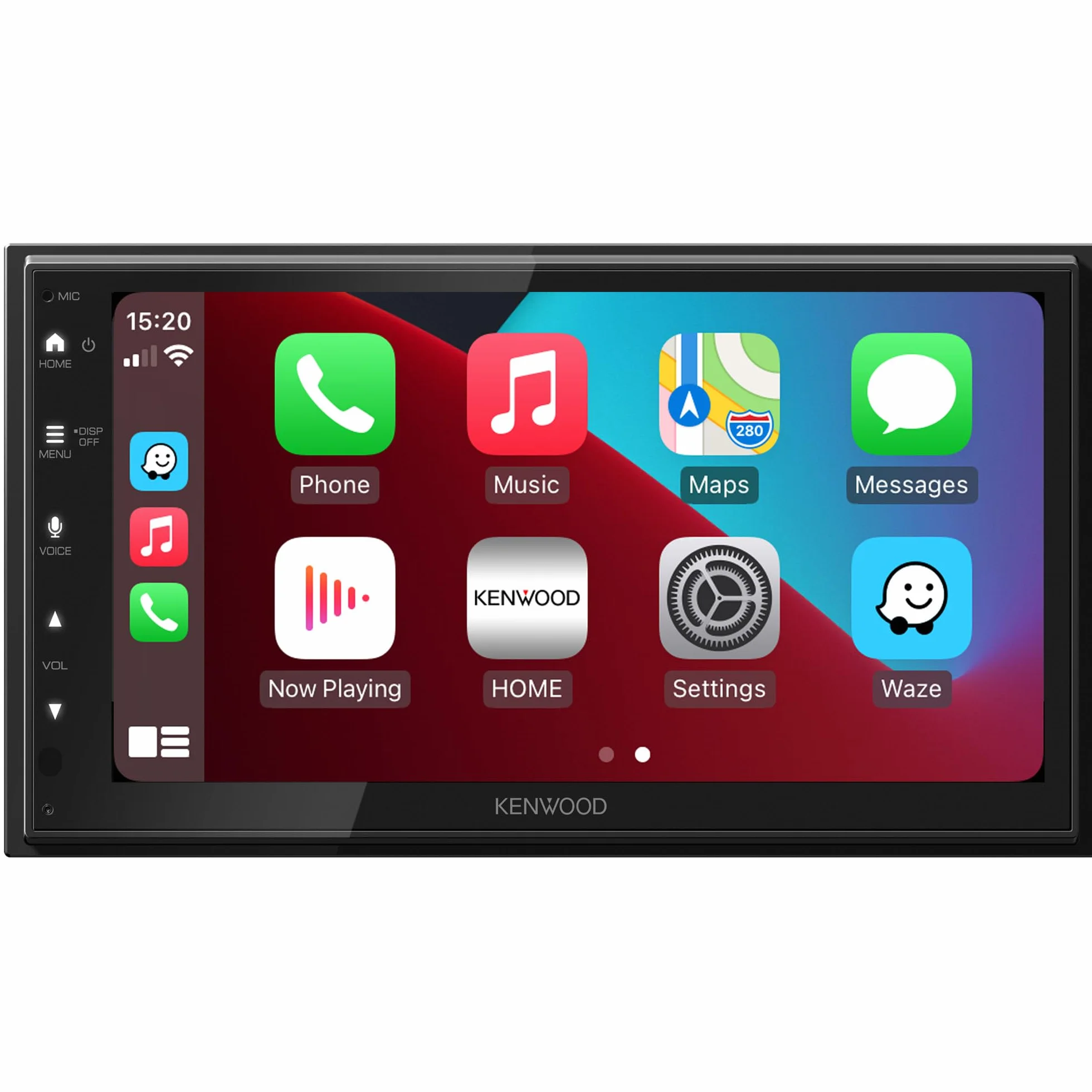 Kenwood DMX6523DABS - 17,3 cm WSVGA Moniceiver mit DAB+/FM, Wireless CarPlay & Android Auto, Apple & Android Wireless-Mirroring, Bluetooth, kapazitivem Touchpanel, DSP, 4 x 50 Watt, 3 x Pre-Out 2,5V