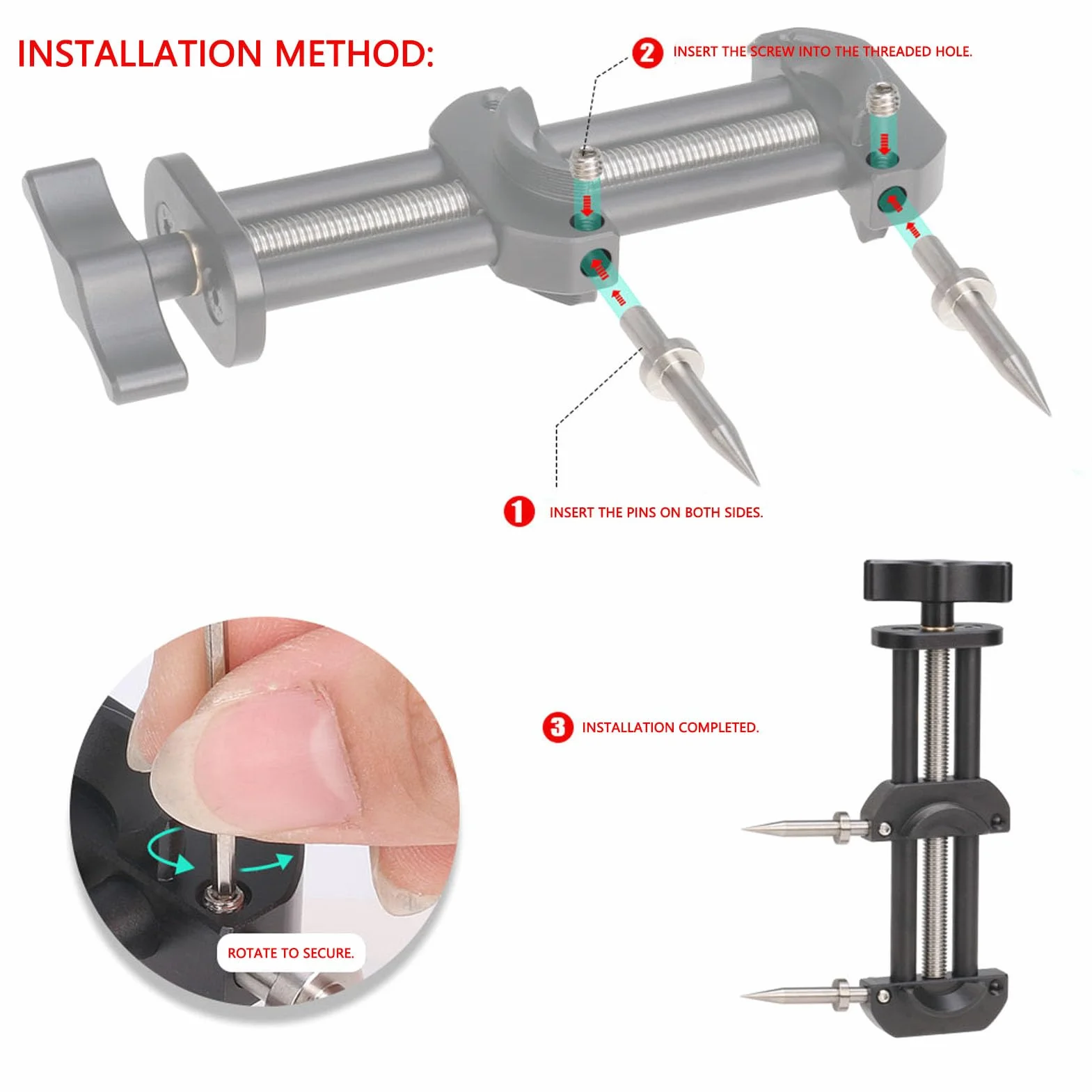 Kamera Objektiv Schraubstock Reparaturwerkzeug für Objektiv und Filter, Reparaturwerkzeug für Objektivgewinde aus Aluminiumlegierung, Ringverstellbereich 25 Mm Bis 130 Mm