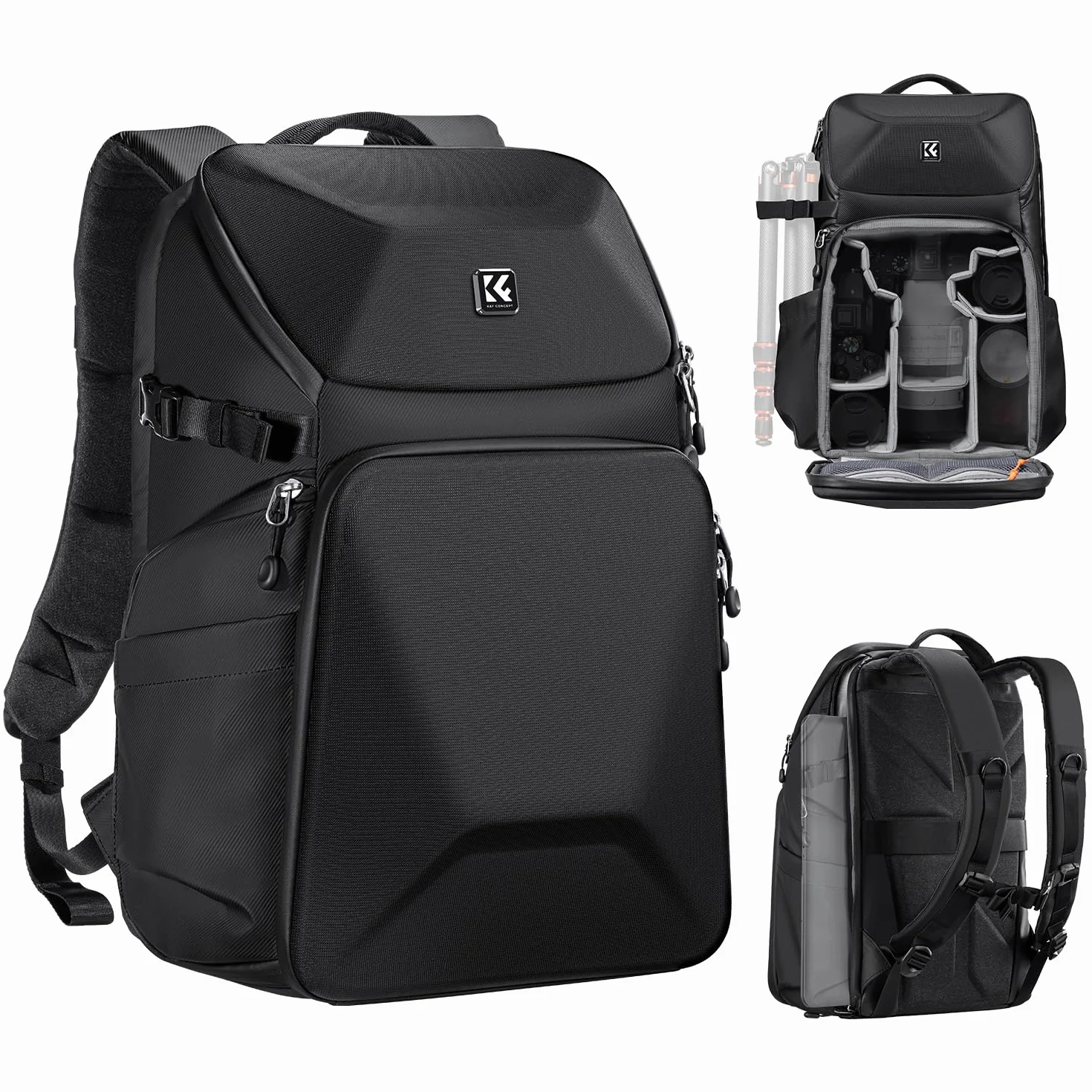 K&F CONCEPT Kamerarucksack, Fotorucksack Wasserdicht Spiegelreflex DSLR Camera Bag für Spiegelreflexkameras Digital, Multifunktionale Kameratasche für DSLR-Kameras (20L)