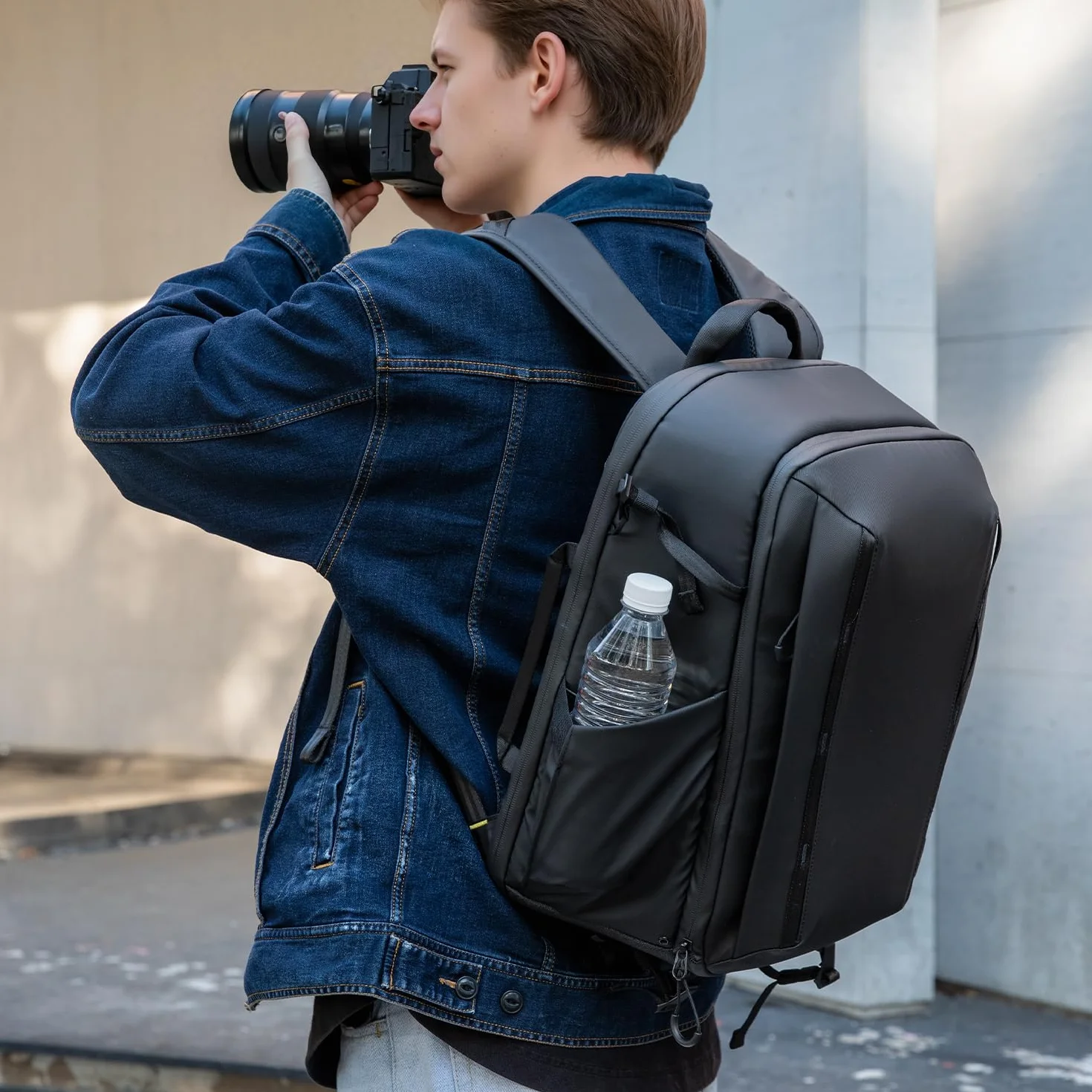 RaLeno Wasserdichter Kamerarucksack,25L+5L(erweiterbares Vorderfach) Fotorucksack, Seitentaschen mit schnellem Zugriff, passend für Laptop, alle Kameramodelle, Drohnen, Objektive und Stative