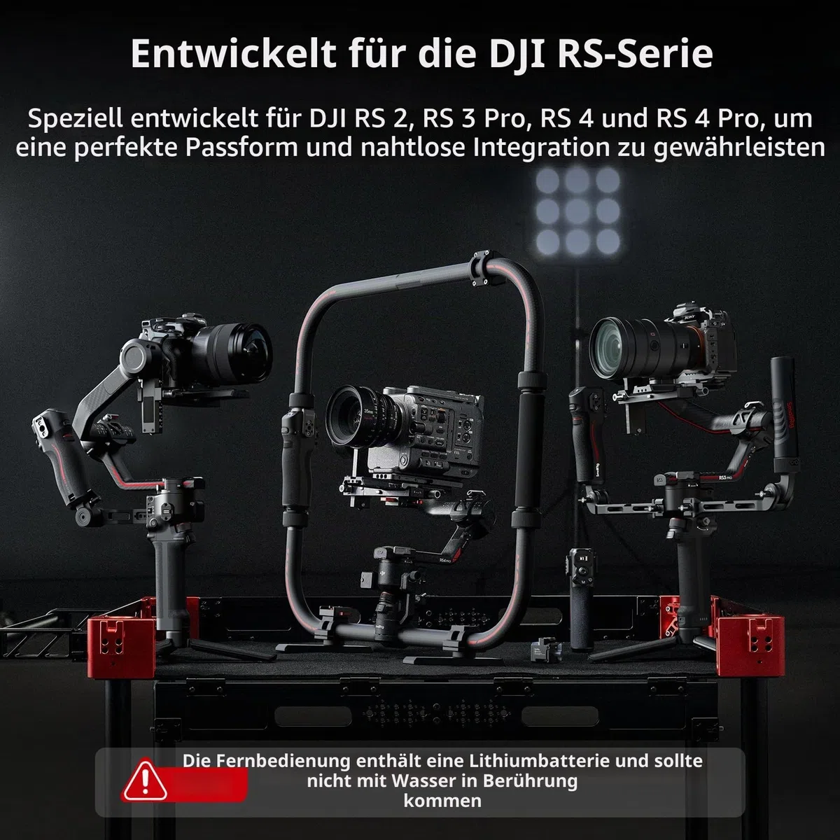 SMALLRIG-Griff mit Follow Focus für DJI RS 2 / RS 3 Pro/RS 4 / RS 4 Pro/RS 5 Gimbal-Stabilisator, Griff mit 1/4"-20 Positionierungslöchern und Einer Cold Shoe-Halterung, Max. Belastung 4,4 lb -4329 | Griff mit 1/4-Zoll-20 Positionierungslöchern und Kaltsc