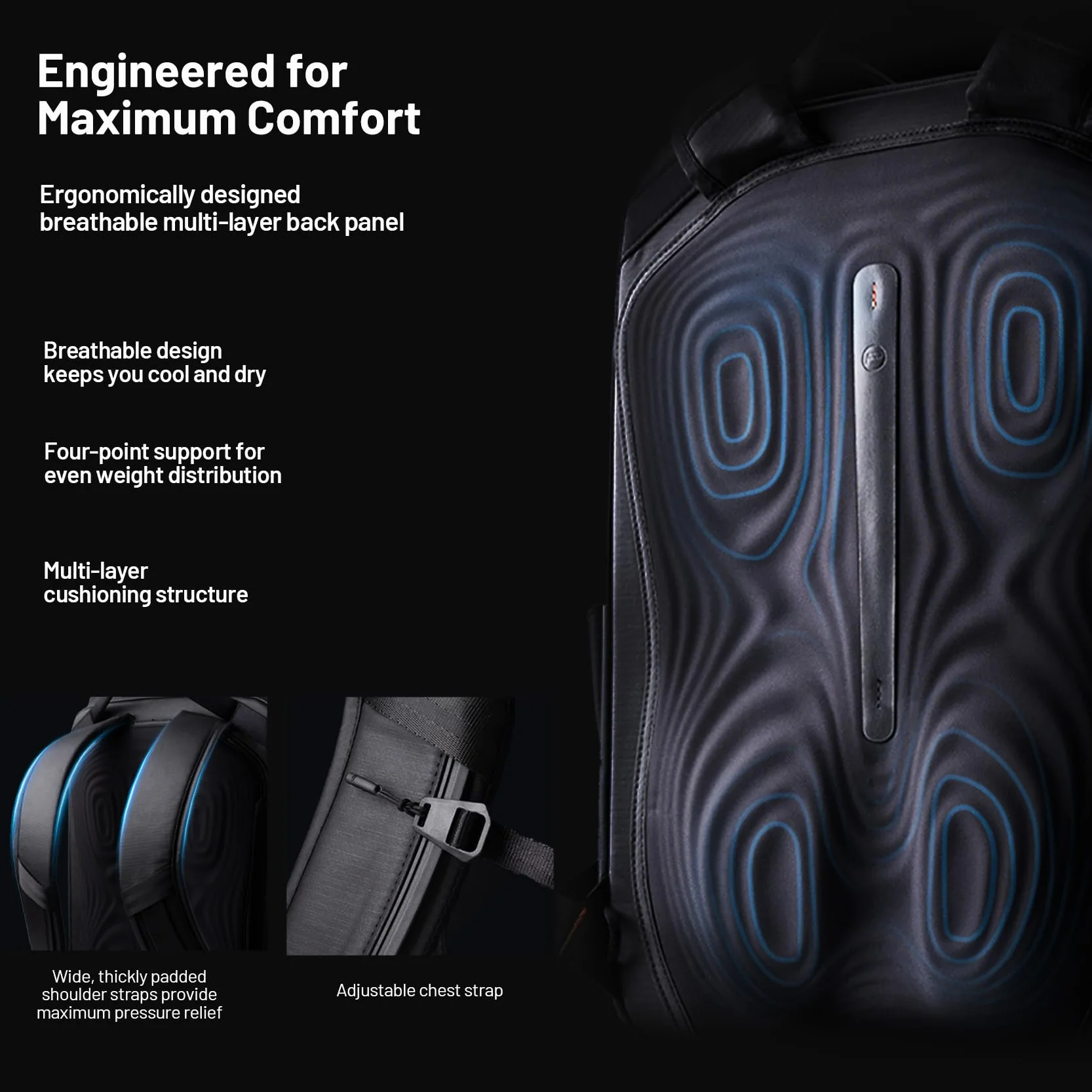 PGYTECH OneGo 2 Kamerarucksack 20L mit Laptop/iPad-Fach Wasserdichter Kamerarucksack für urbane & Reisefotografie – kompatibel mit Sony/Canon/Nikon/DSLR/SLR spiegellosen Kameras, Matt Schwarz