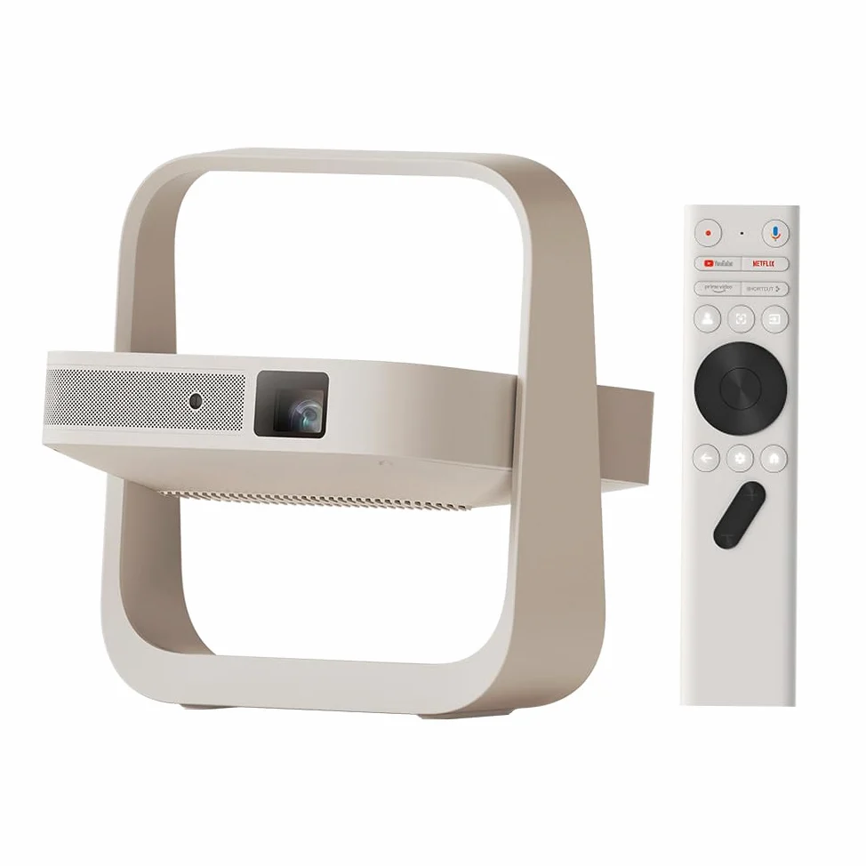 XGIMI Elfin Flip Plus Tragbarer Beamer, 500 ISO Lumen, 1080P, Google TV mit Netflix, Verstellbarer Ständer