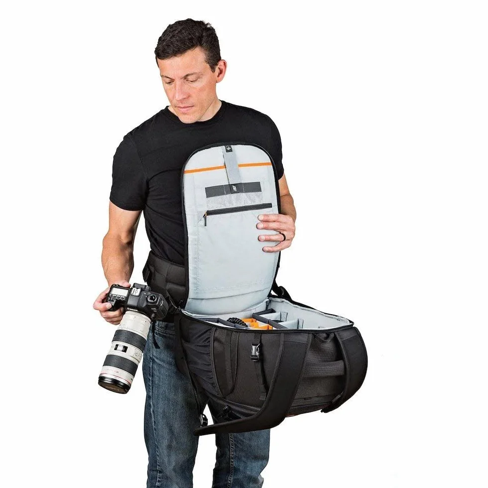 Lowepro Flipside Kamerarucksack für spiegellose DSLRs, Reflex Kameras und Mehreren Objektiven,kompakte Drohnen, Laptops, Tablets, Fotozubehör, Stative