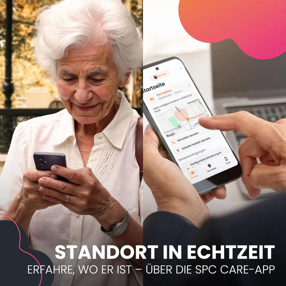 SPC Zeus 2 + Handyhülle | Smartphone für Senioren Kompatible mit App Fernverwaltung und -ortung | Easy-Mode, physische Tasten, XXL-Symbole | 5" Display, Dual-Kamera, 64GB | Ladestation, SOS-Taste