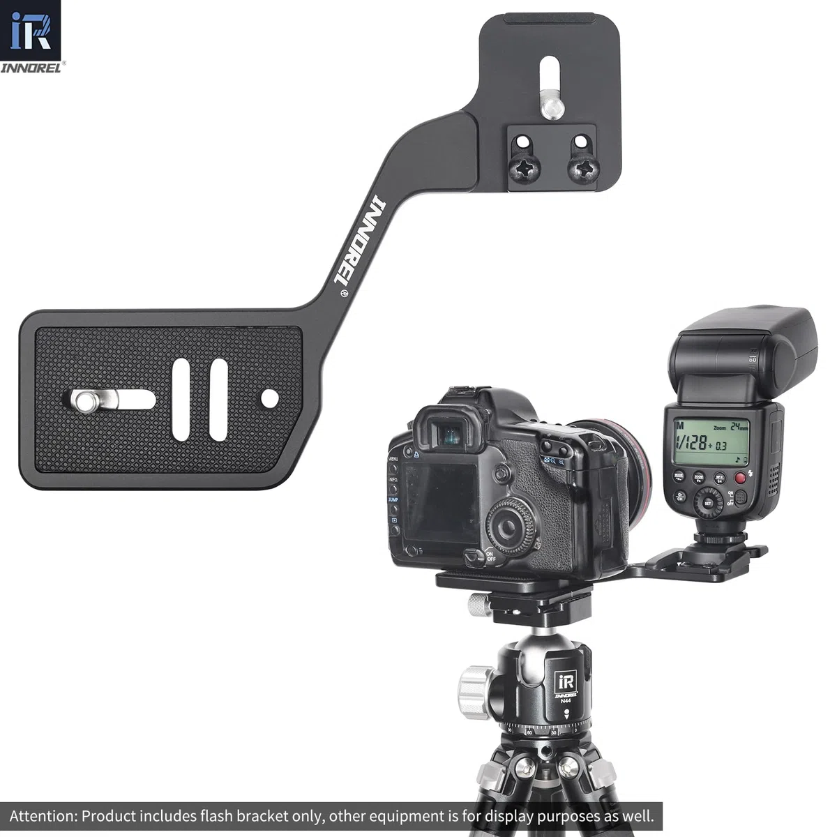 INNOREL Kamera Taschenlampe Stativ Halterung Professionelle multifunktionale tragbare Universal Aluminium Halterung mit Dual 1/4" Schraube Halterung Für Kamera Stand Shooting LED Licht Stand Mikrofon