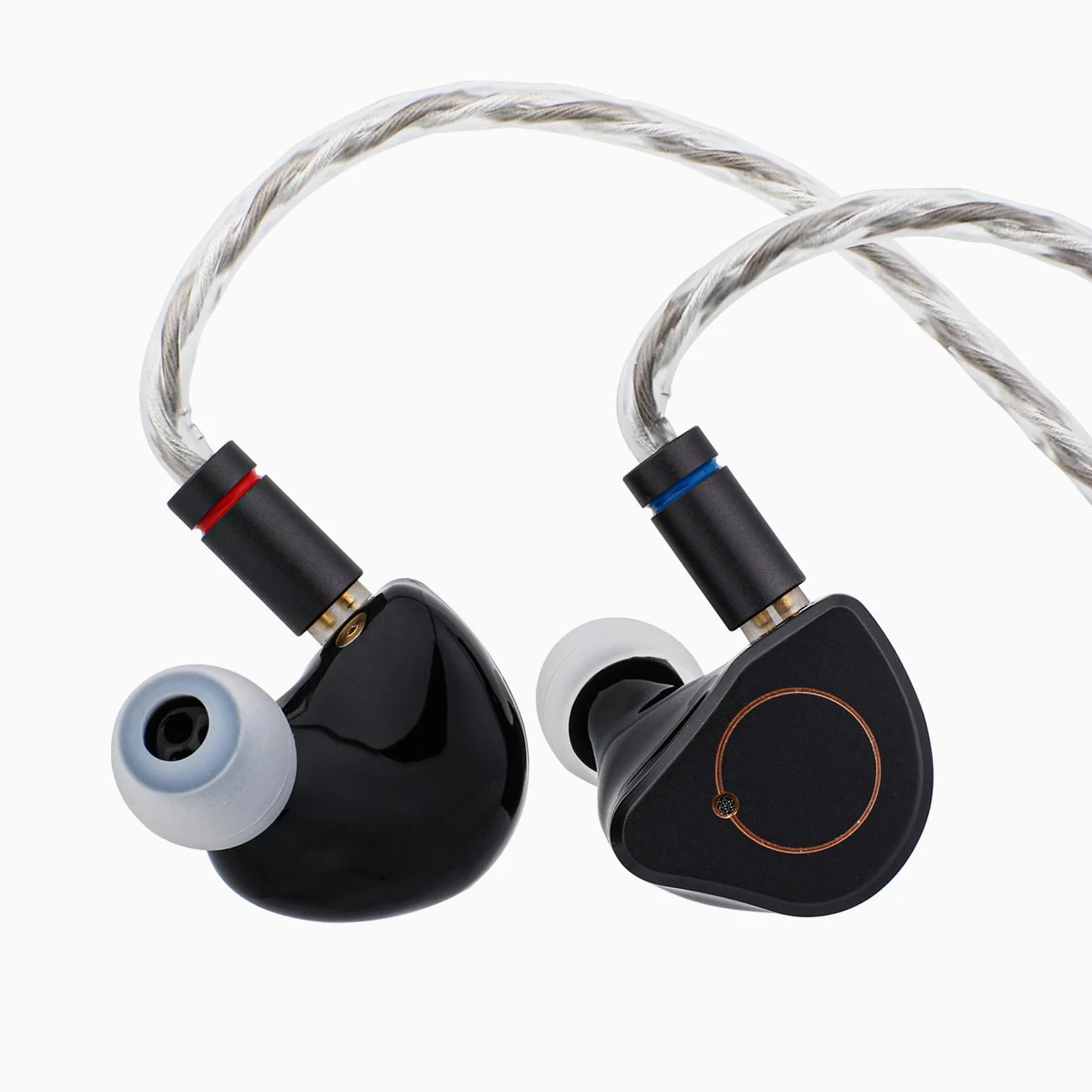LINSOUL SIMGOT SuperMix 4 1DD+1BA+1Planar+1PZT Hybrid-Treiber Kopfhörer, HiFi In Ear Monitor IEM, kabelgebundene Gaming Ohrhörer mit OFC versilbertem Kabel für Musiker Audiophile