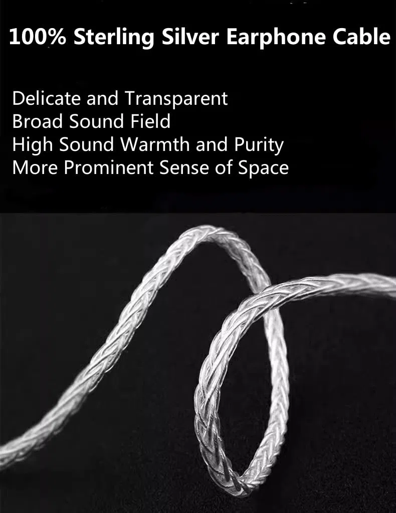 Pure Silver Kopfhörerkabel, 1,2 m, 4,4 mm, symmetrisches Kabel, Verlängerungskabel, kompatibel mit Hifiman Ananda NW-WM1Z, PHA-2A und anderen Audio-Playern (4,4 mm auf Dual 3,5 mm Stecker)