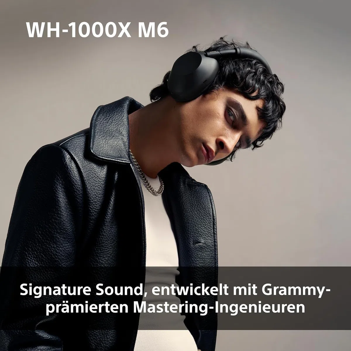 Sony WH-1000XM6 kabellose Noise Cancelling-Kopfhörer, Signature Hi-Res Sound, Bluetooth-Kopfhörer, Komfort, faltbares Design, magnetische Tragetasche, 30 Std.-Akku NC An, iOS & Android - Schwarz