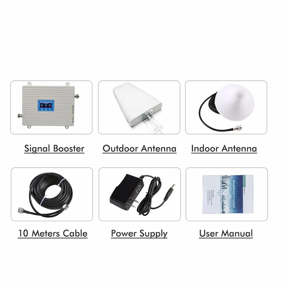 2G 3G 4G 5G Signalverstärker Tri-Band-Verstärker 900 1800 2100 MHz GSM WCDMA LTE Universal-Signalverstärker Repeater EU Stecker