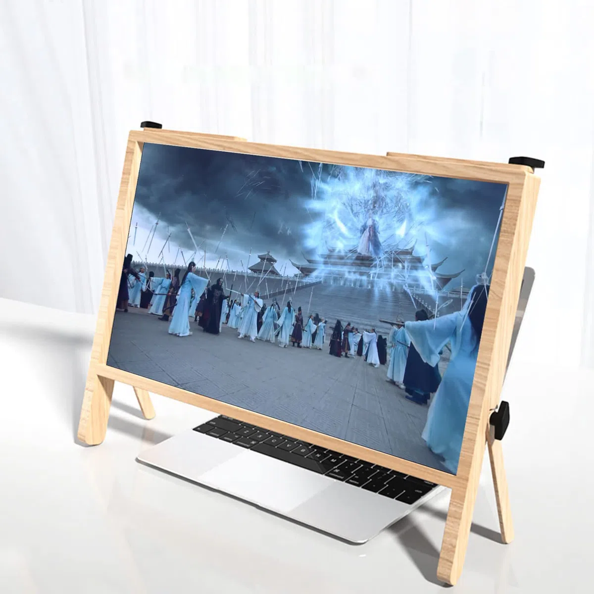 Bildschirmvergrößerer, for Lesen 3X Lupenschutzhalter Tragbar Faltbar Winkelfrei einstellbar