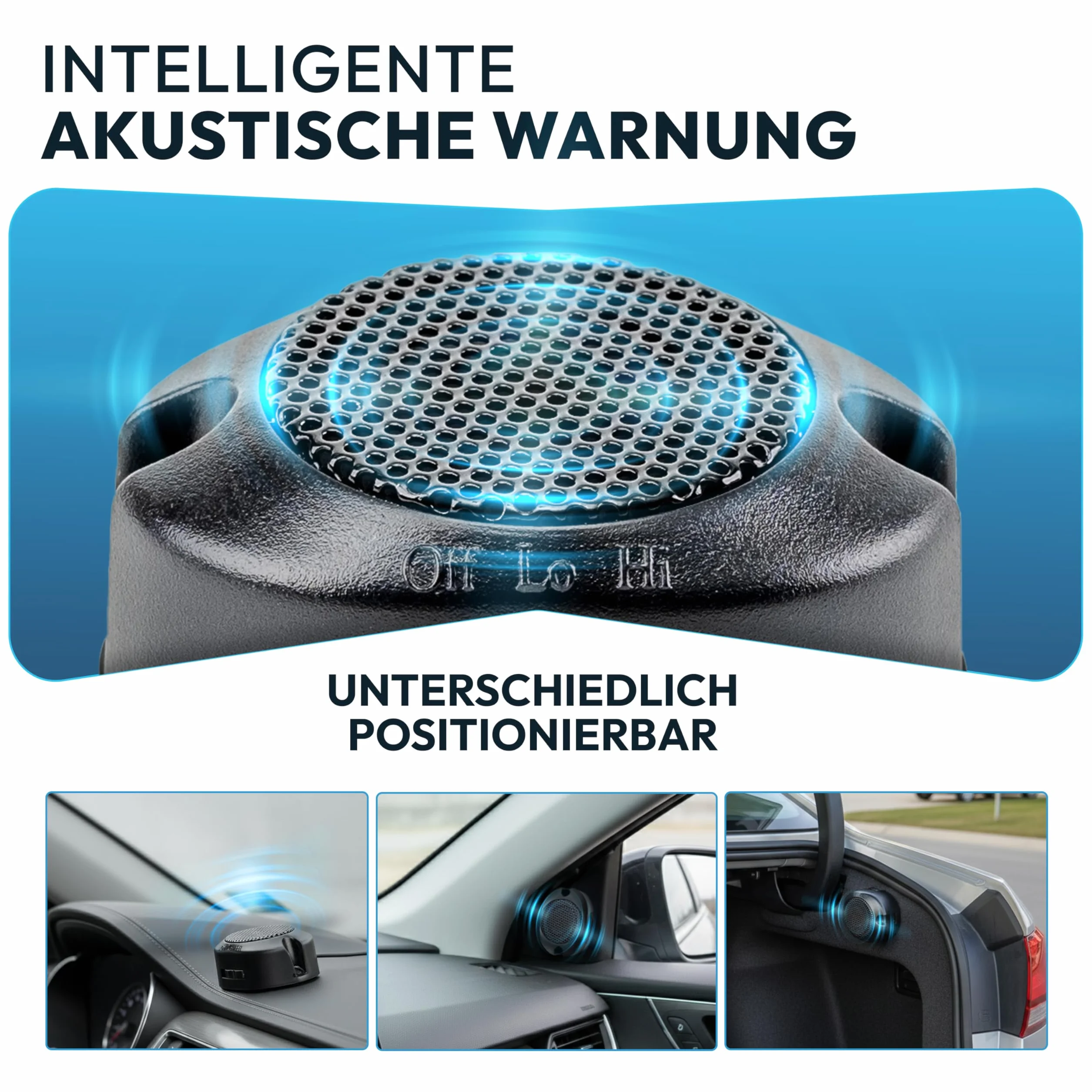 VSG24 Einparkhilfe Set hinten mit 4 Sensoren – robuste PDC Parkhilfe für Auto, SUV & Transporter – akustischer Rückfahrwarner, 30–150 cm Reichweite – 12V Nachrüstsystem