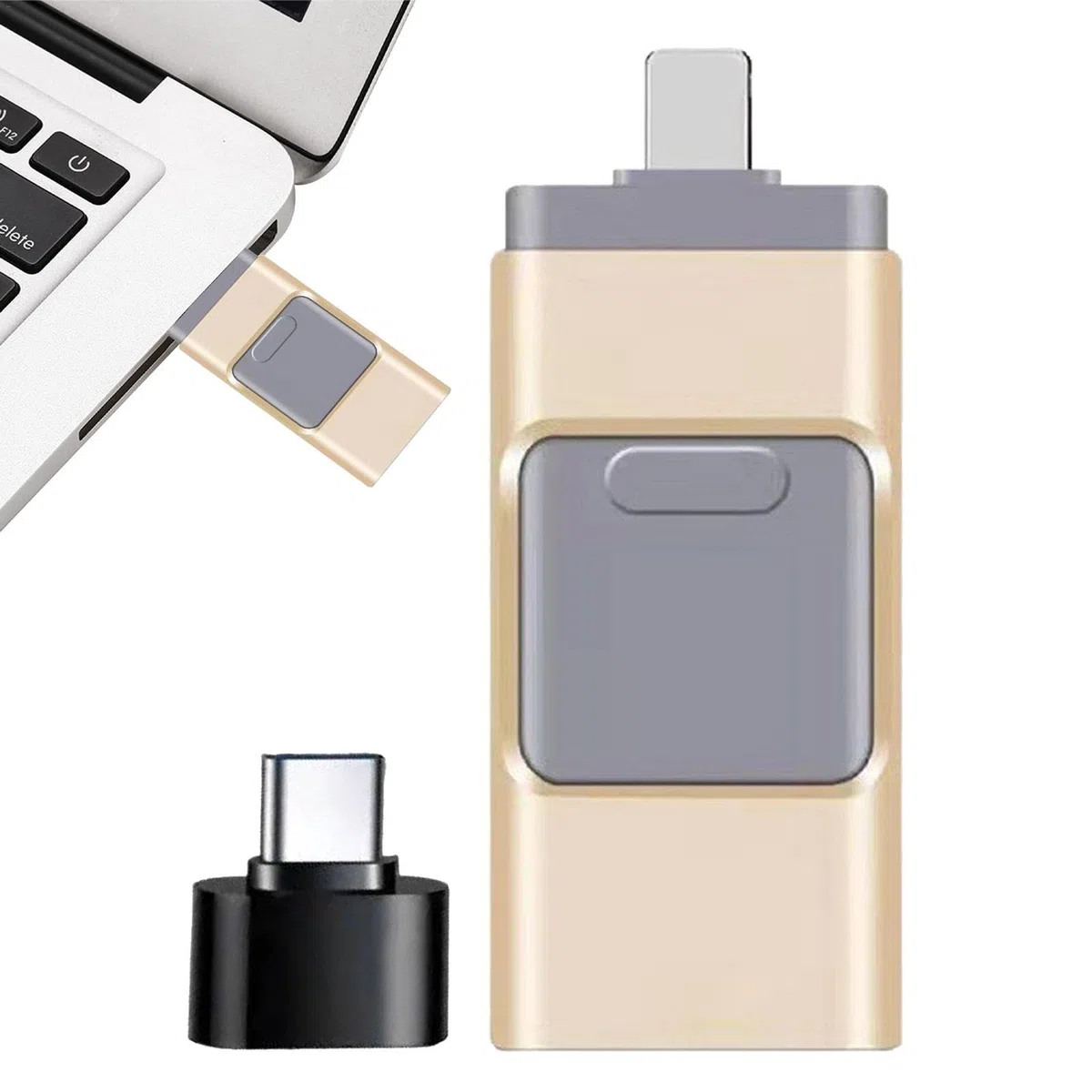 Telefon-Backup-Laufwerk, Backup-Stick für Computer | Fotospeicher-Flash-Laufwerk,Wiederverwendbares Metall-Design-Dokument-Informations-Backup-Laufwerk für Handy, Laptop