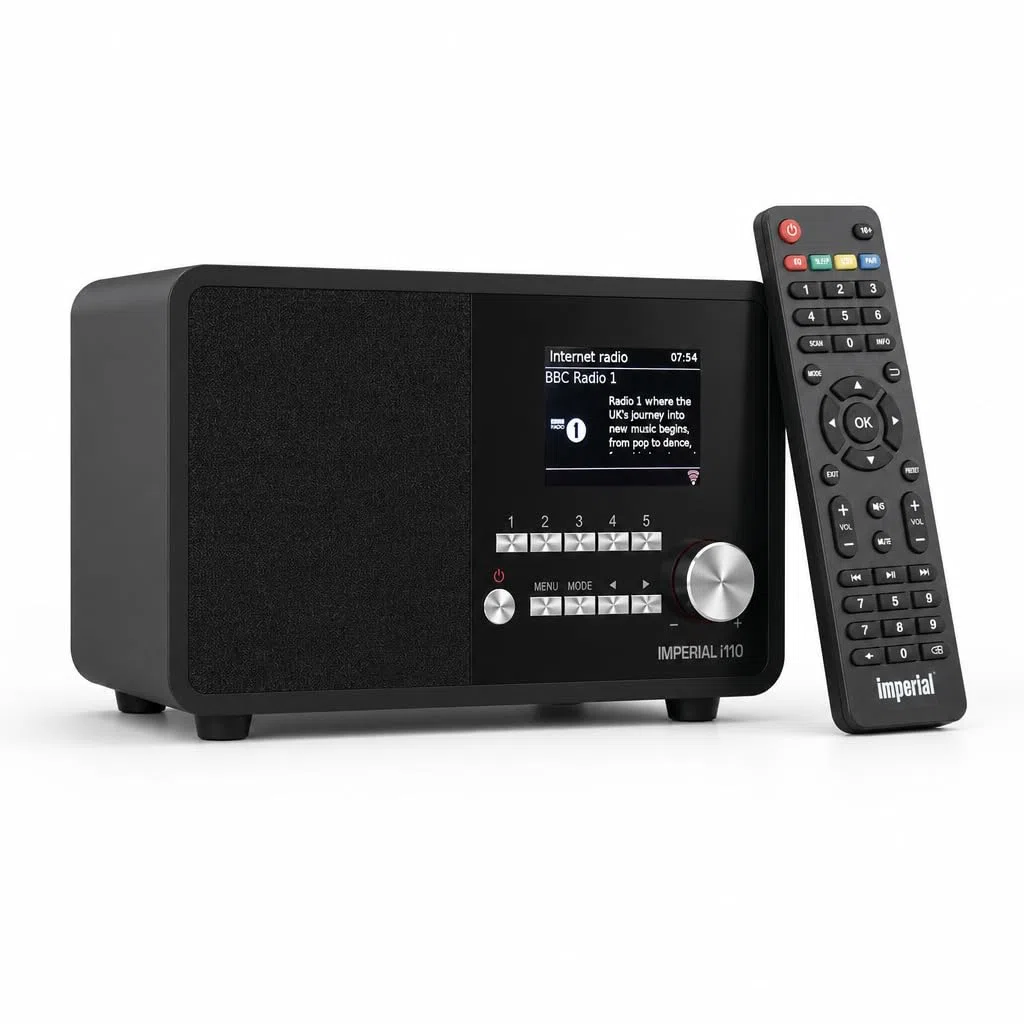 Imperial i110 22-320-00 Internetradio WLAN, Bluetooth, Küchenradio, WLAN - Internetradio (TFT Farbdisplay, Line-Out, Netzteil) schwarz