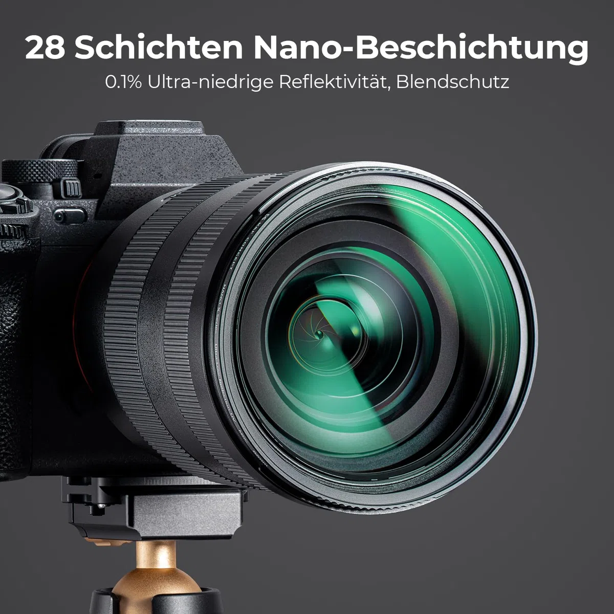K&F CONCEPT Ultra-niedrige Reflexion UV Filter 82mm Schutzfilter (Nano Xcel)