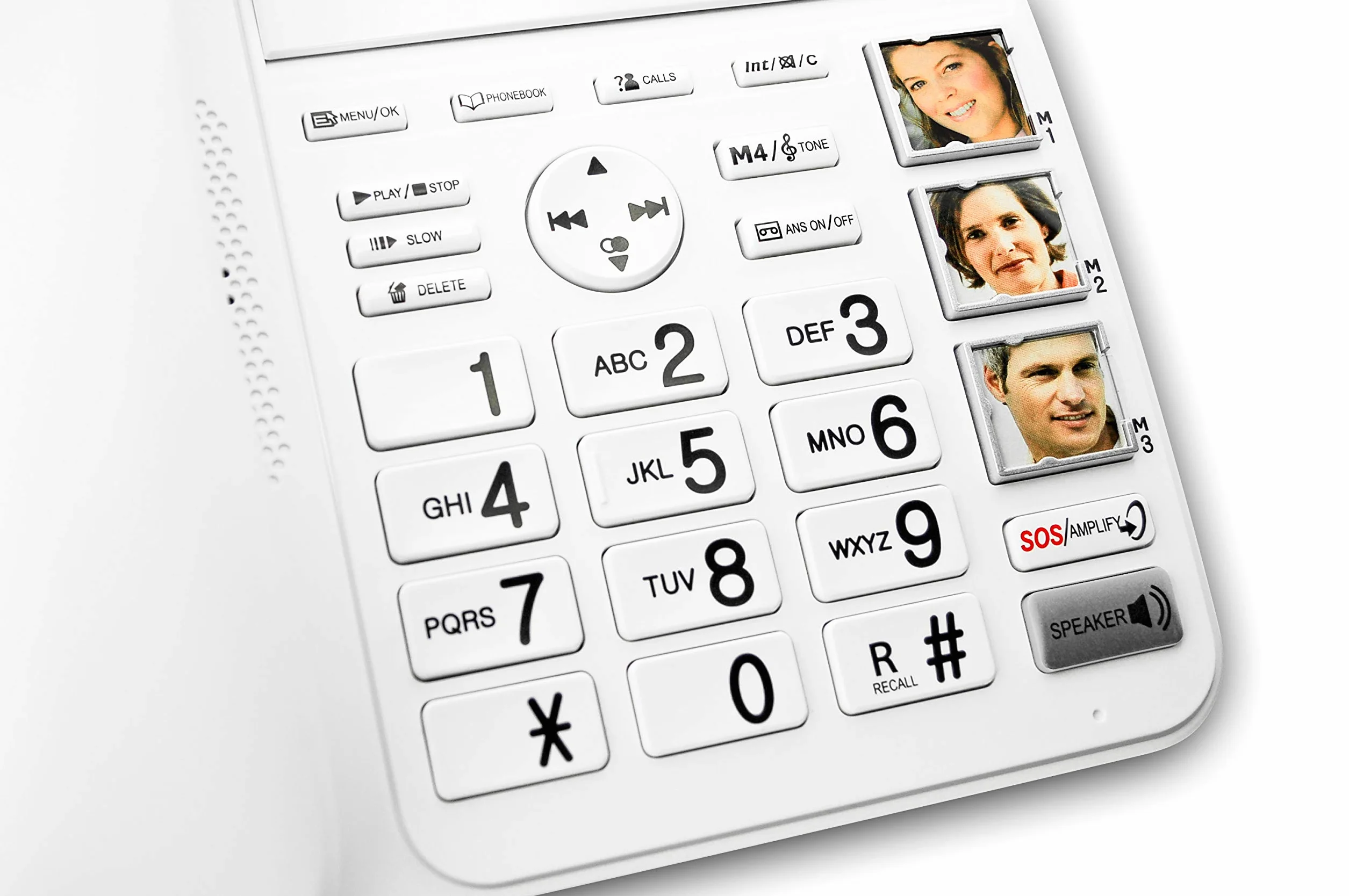 Geemarc Amplidect 595 Combi - Verstärktes schnurgebundenes Telefon und zusätzliches Mobilteil mit Anrufbeantworter und SOS-Funktion für Senioren - Mittlerer bis Schwerer Hörverlust - Version DE