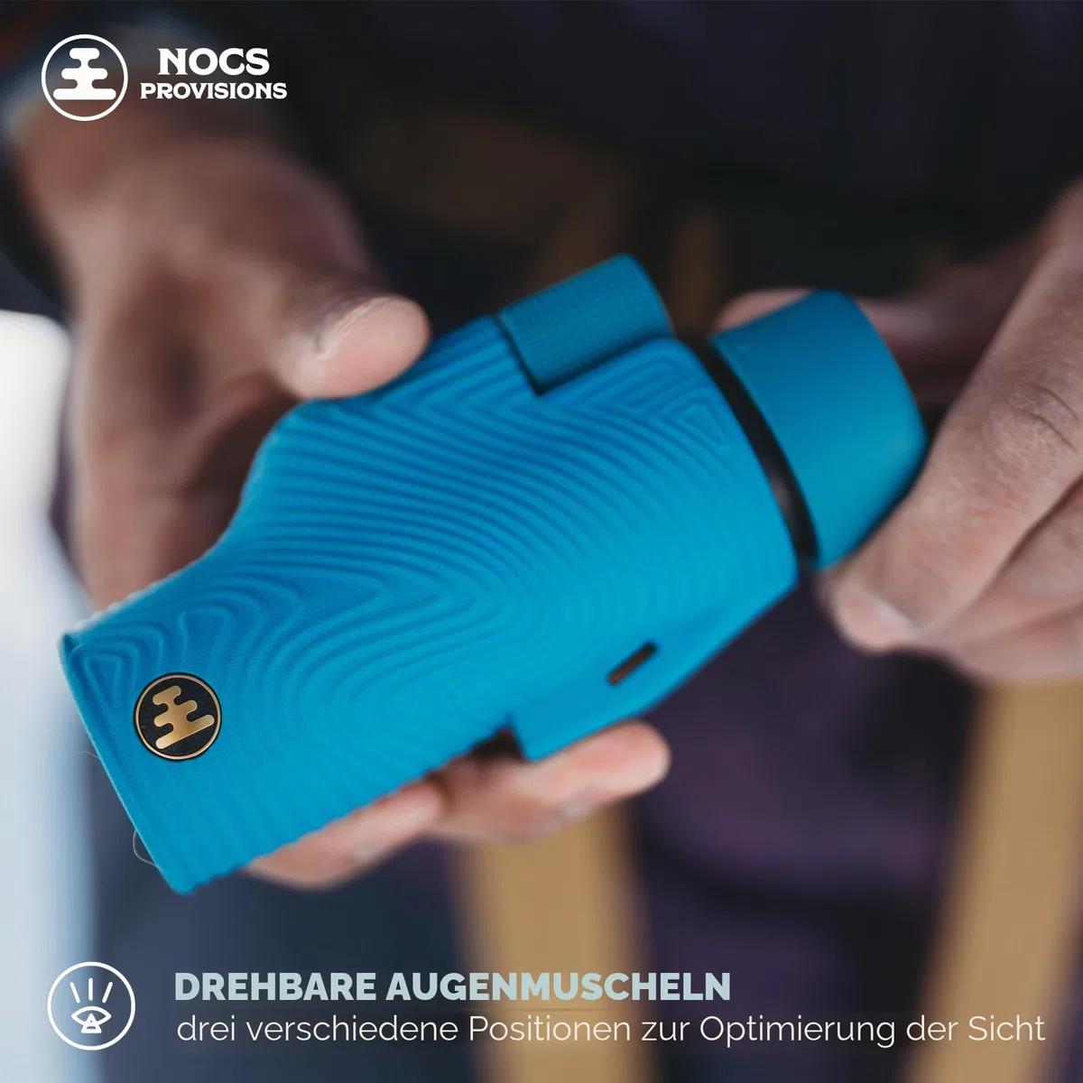 Nocs Provisions Field Tube 10x32 Wasserdichtes Monokular, 10X Vergrößerung Teleskop, Bak4 Prisma, Breites Sichtfeld für Vogelbeobachtung, Rucksackreisen & Wildtierbeobachtung - Korsisches Blau