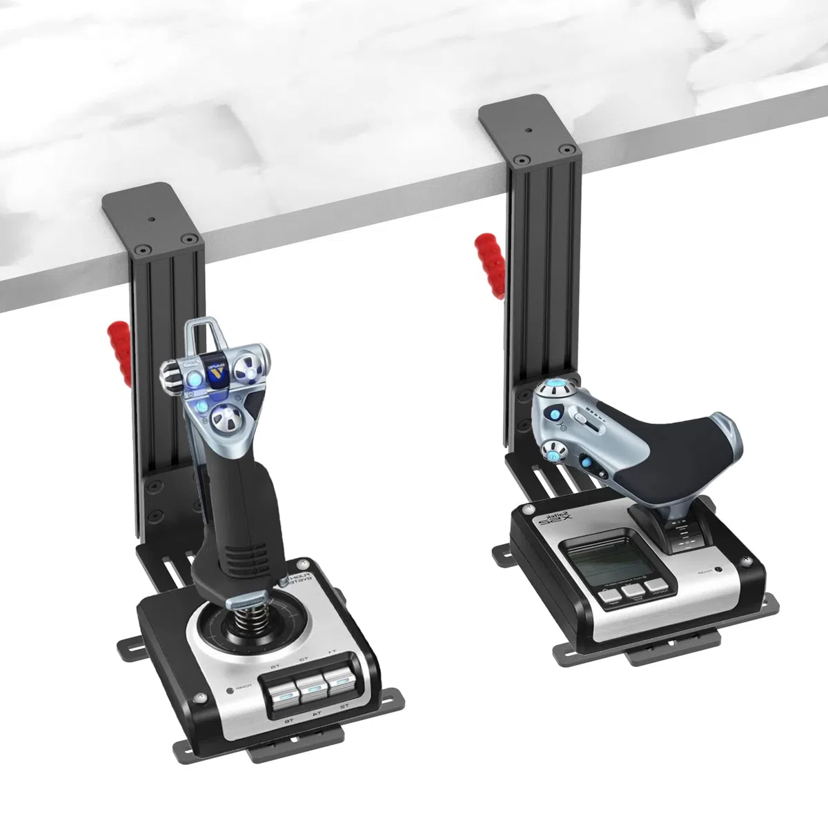 Hikig Desktop-Halterung für Logitech, Thrustmaster und VKB Hotas Joysticks, kompatibel mit X52/X52 Pro/X56/X56 Rhino und mehr, 2 Stück