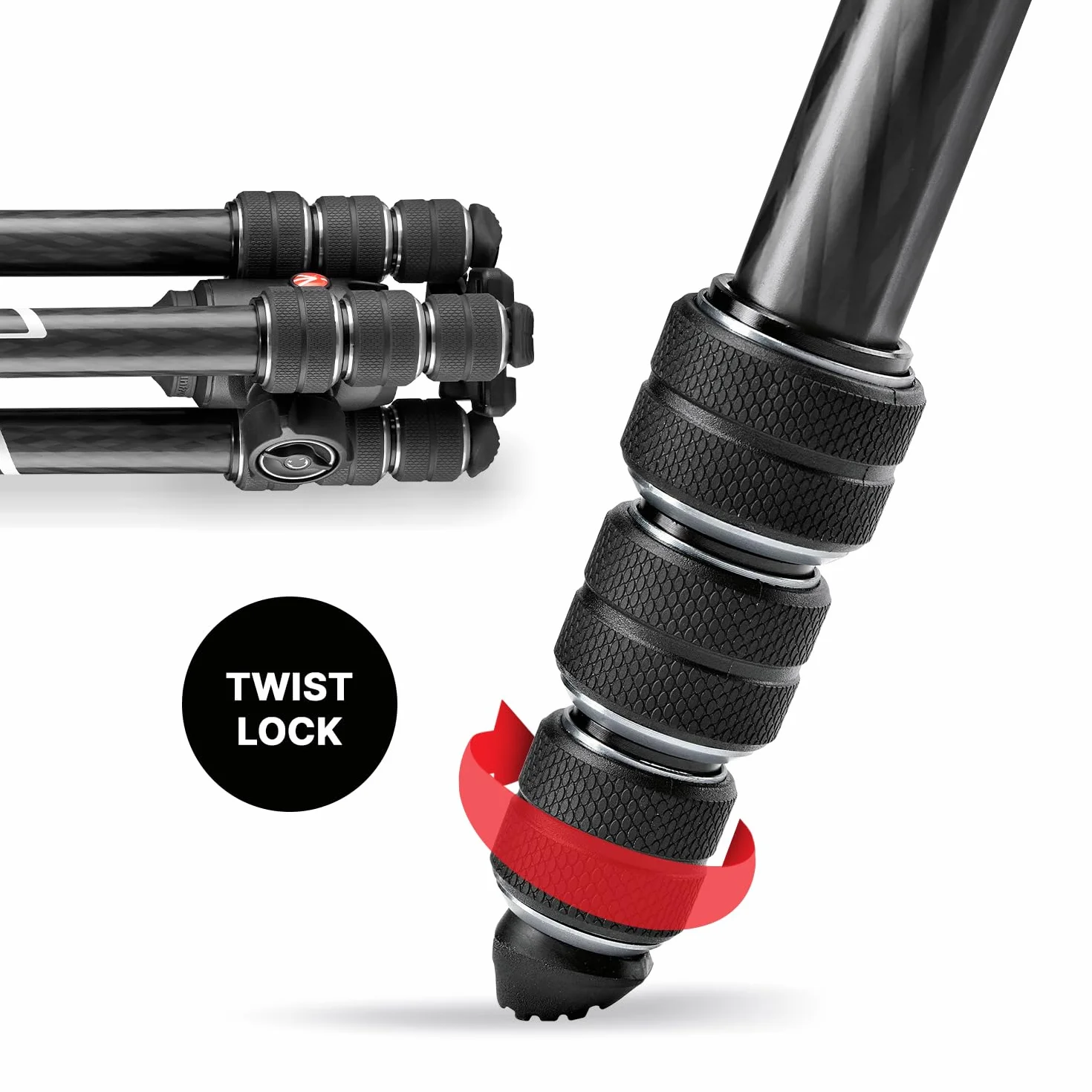 Manfrotto Befree GT XPRO Carbon Kamerastativ 496 Kugelkopf Twist Lock-System 90-Grad-Säule 200PL-PRO-Platte DSLR spiegellose Kameras