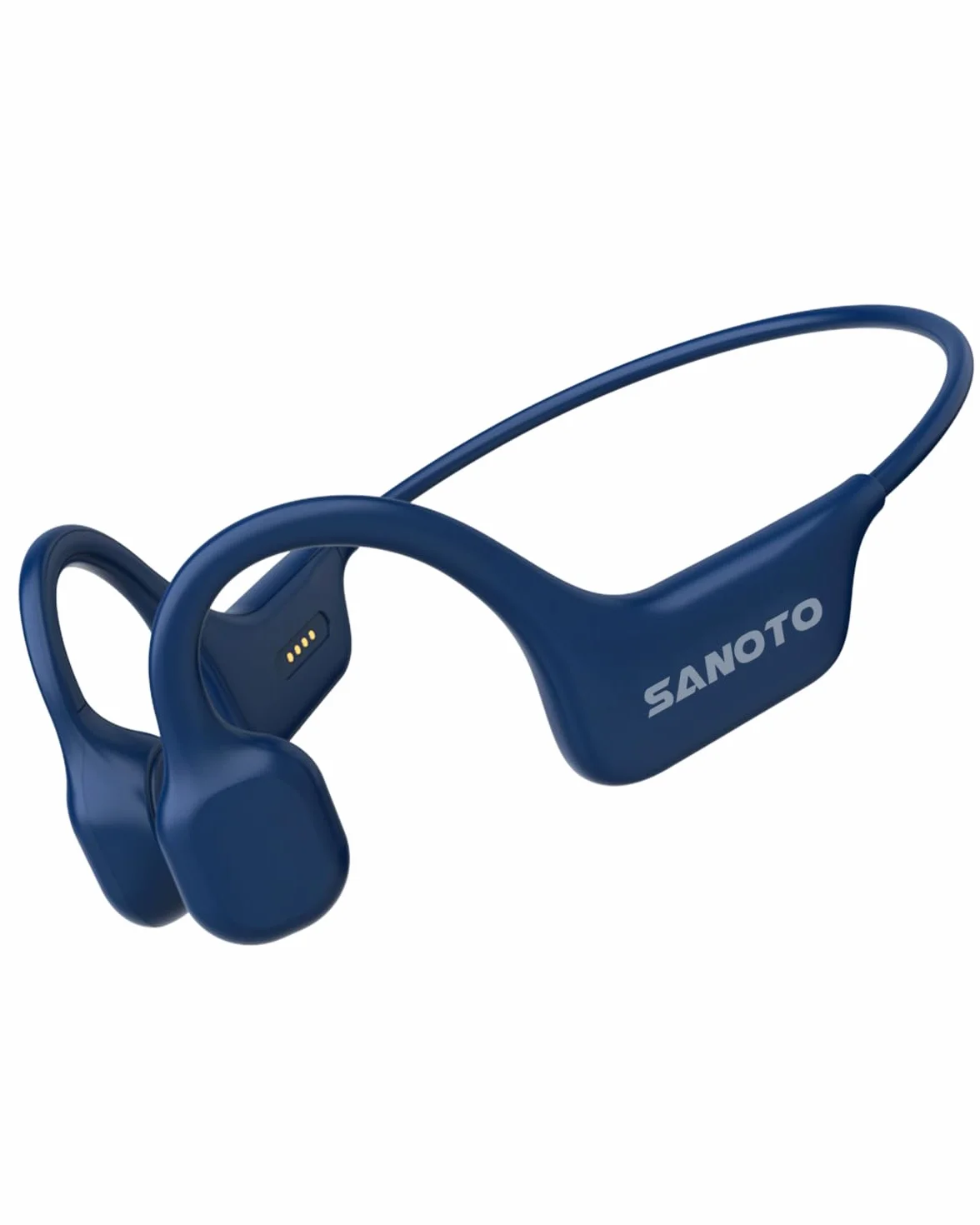 SANOTO Knochenschall Kopfhörer, Open Ear Kopfhörer Bluetooth 5.3 Bone Conduction Kopfhörer Kabellos IPX7 wasserdichte Schweißfeste Sportkopfhörer Kopfhorer für Läufer Fahrrad Radfahren Fitness (Blau)
