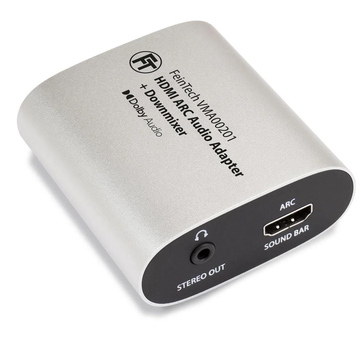 FeinTech VMA00201 HDMI-ARC Audio TV Adapter Soundbar + Kopfhörer/Hörgerät | Gleichzeitige Audioausgabe über Soundbar und Audiosender
