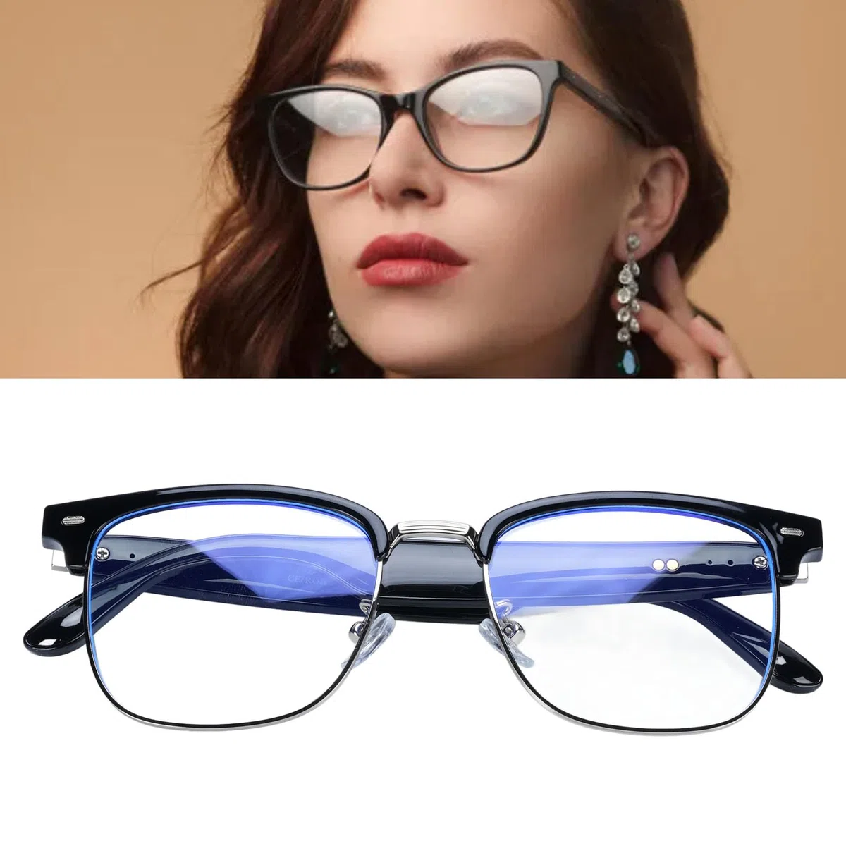 KI Smart Glasses mit Echtzeit-Videobersetzung, integriertem Mikrofon und Lautsprecher, Blaulichtfilter, mehrsprachige Übersetzungsbrille für Musik, Anrufe und Reisen