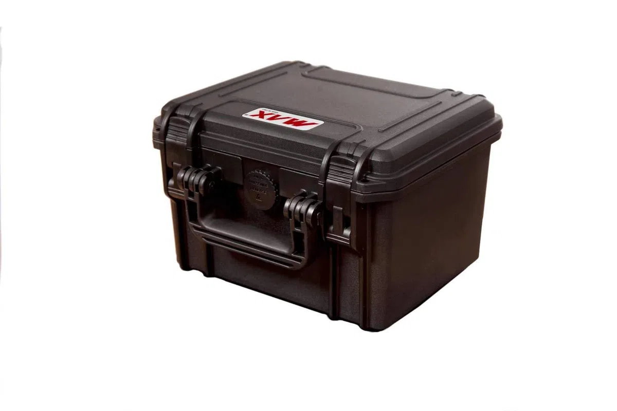 Max MAX235H155S Hartschalenkoffer für Fotografie-Ausrüstung, IP67, wasserdicht, strapazierfähig, Schaumstoff, Flight Case, Schwarz, Única