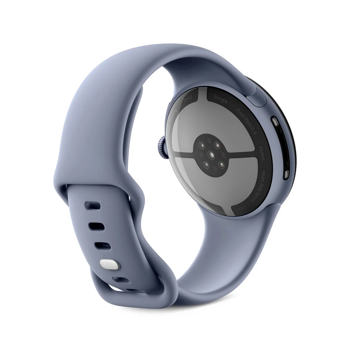Google Pixel Watch 4 (45 mm) Android-Smartwatch Aluminiumgehäuse Satin Moonstone Sportarmband Moonstone WLAN