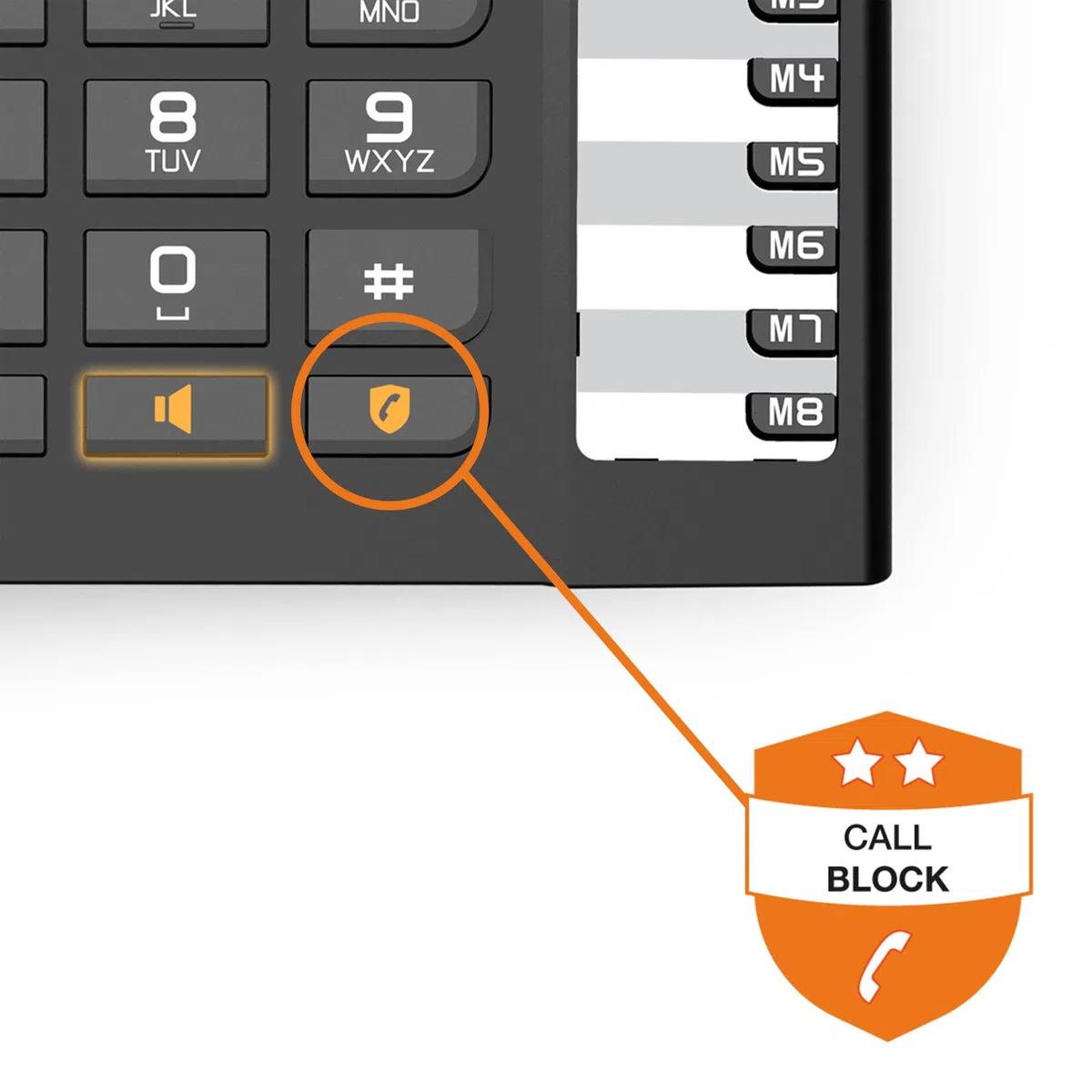 Alcatel T78, schnurgebundenes Festnetztelefon für Heim und Büro, großes Display, 8 Direktwahltasten, Anrufsperre