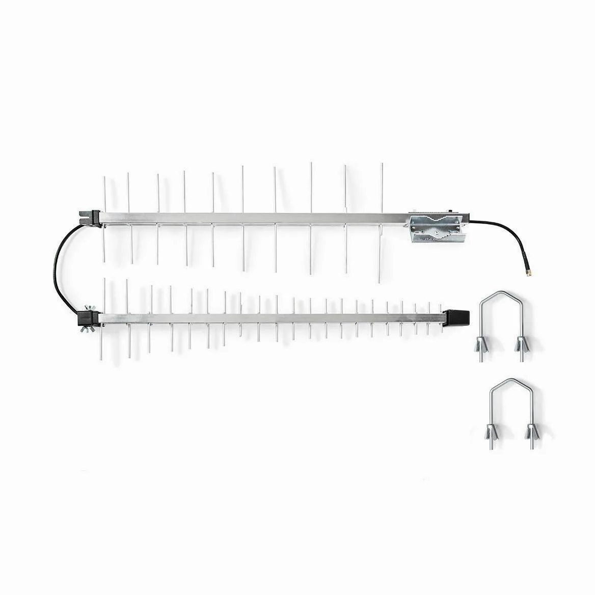 NEDIS 5G / 4G / 3G Antenne - Für den Außenbereich - 698-2700 MHz - Verstärkung dBi (bei Antennenkabel): 15 dB - 0.30 m - Silber