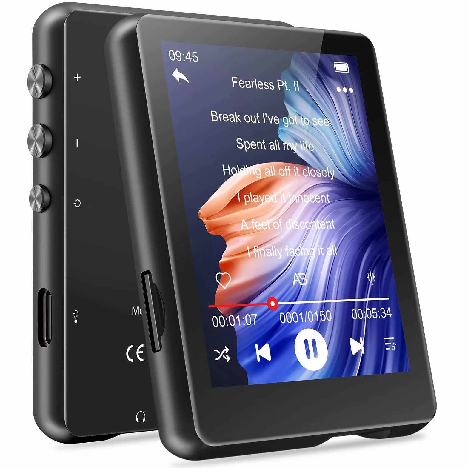 MECHEN MP3 Player Bluetooth, Tragbare 32GB MP3-Player mit Lautsprecher, USB C, FM Radio, Aufnahme, Hi-Fi Sound, Lange Akkulaufzeit, Erweiterbarer Speicher