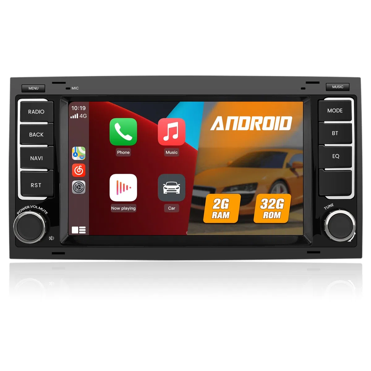 Junsun Android Autoradio für VW Touareg 2004-2011,Transporter T5 Multivan 2004-2009 2GB+32GB with 7 Zoll Touchscreen CarPlay, Android Auto, Bluetooth Navigtion Lenkradsteuerung