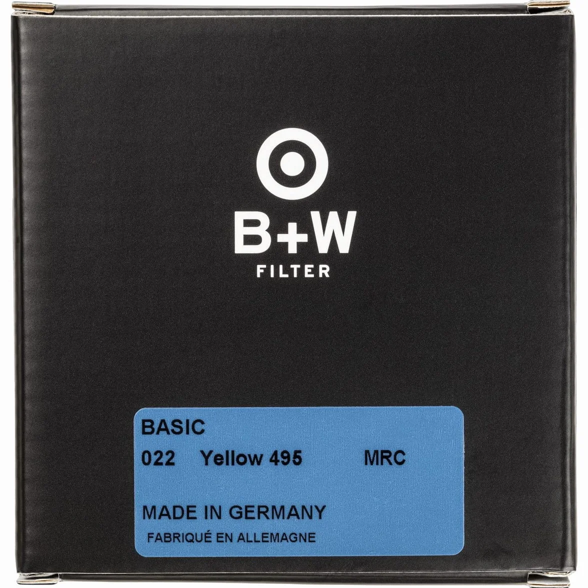 B+W Gelbfilter 022 MRC Basic 46mm (16x vergütet, Professional), 1102637, Black