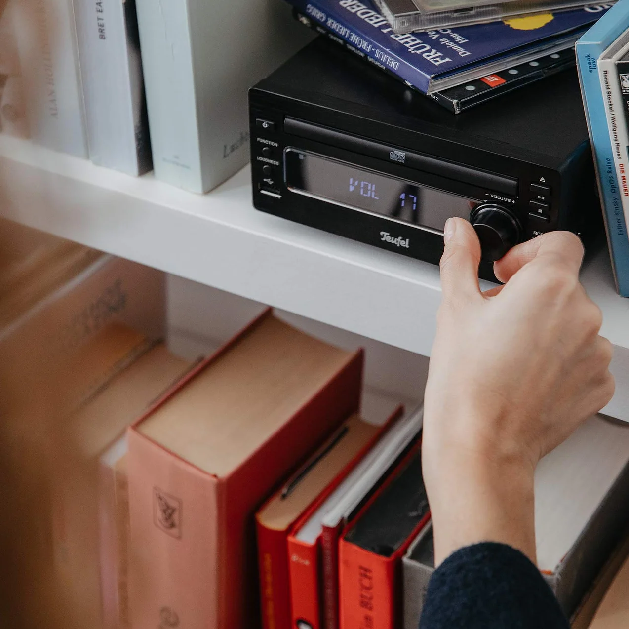 Teufel Kombo 11 Mini-Stereo-Anlage Stereo Lautsprecher Musik Sound Hochtöner Mitteltöner Bass Speaker DAB+ HiFi Soundanlage Schwarz, Auxiliary