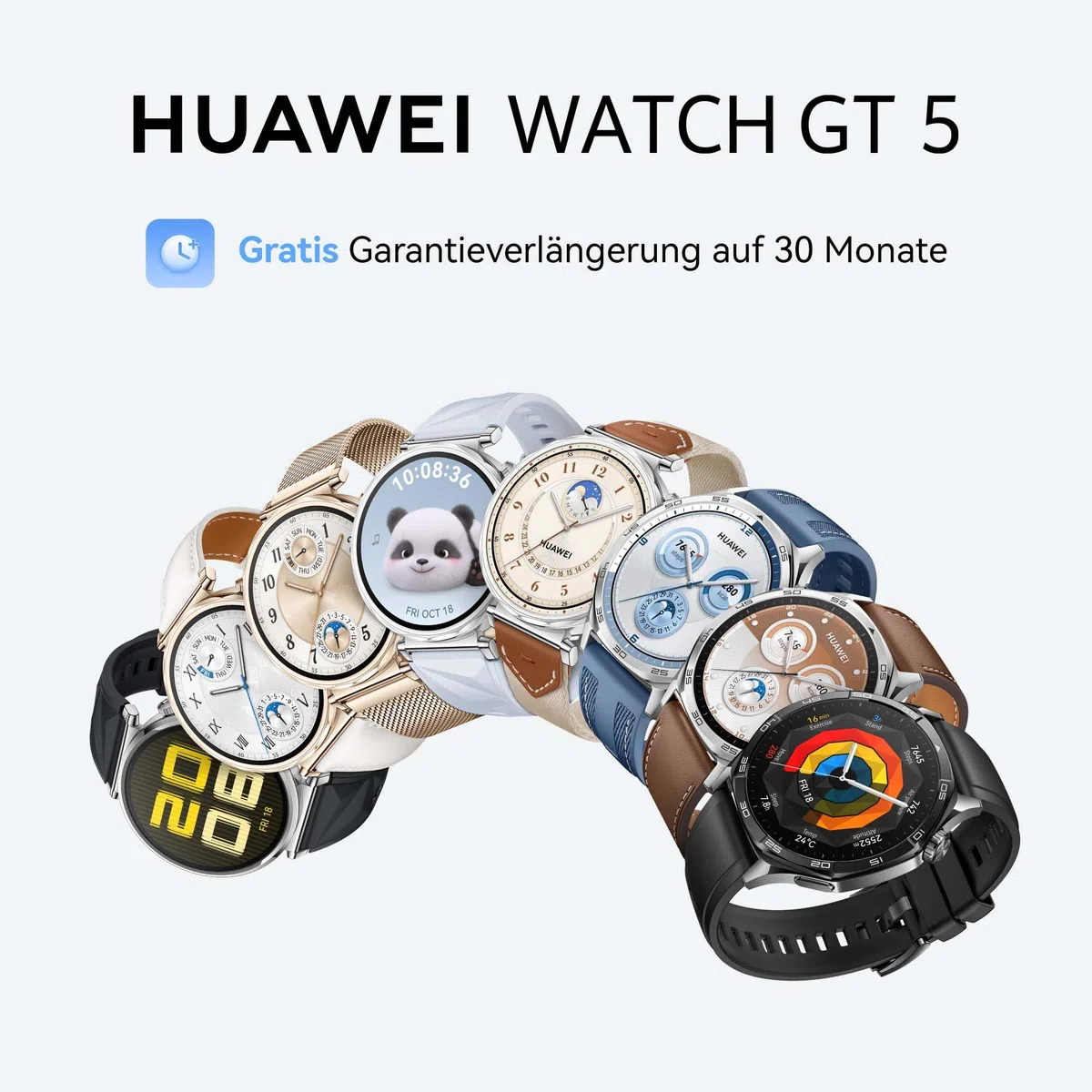 HUAWEI Watch GT 5 Smartwatch, GPS Fitnessuhr, Gesundheitsmonitoring, 46 mm, Schwarz